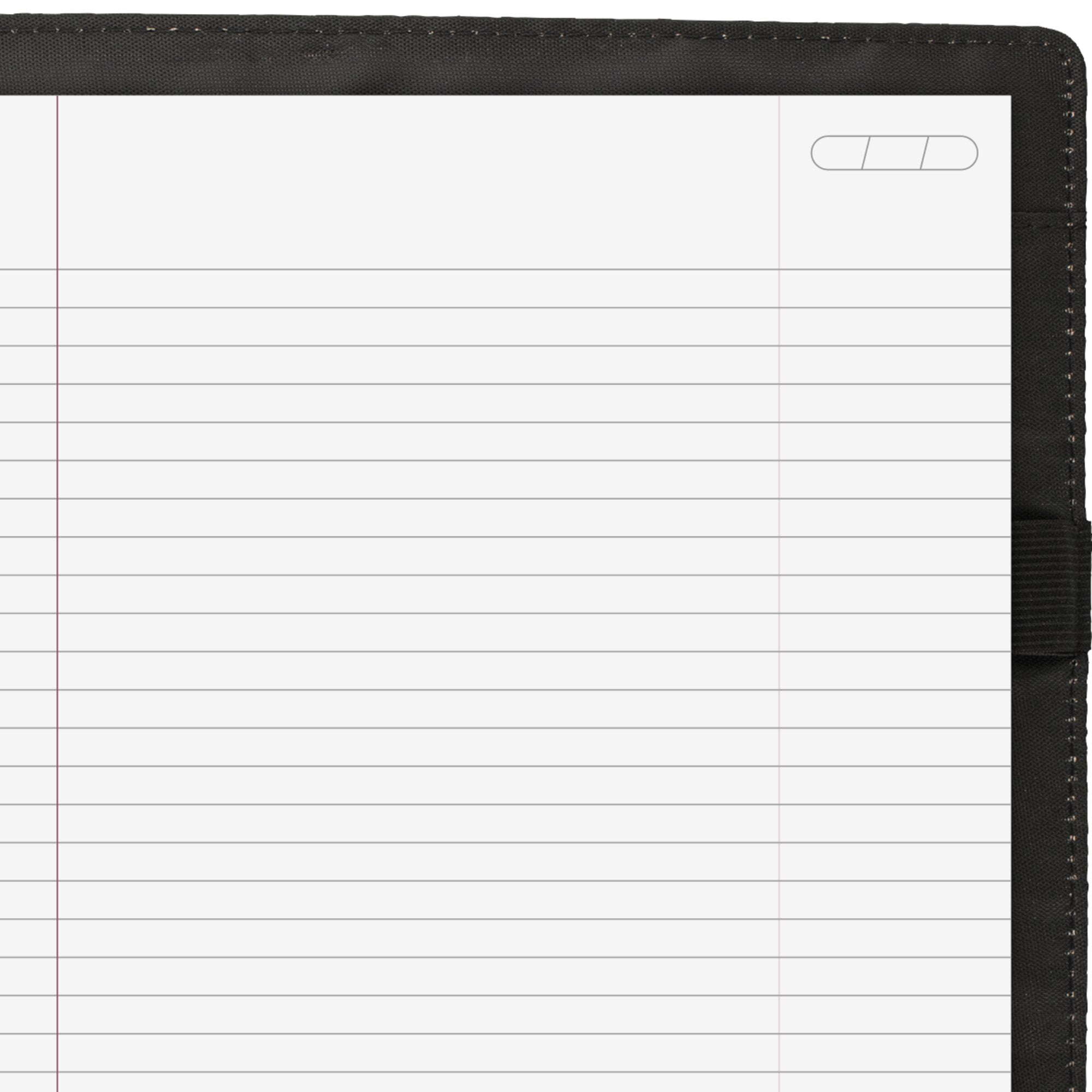 Mead Cambridge Limited Faux Leather Refillable Notetaker, Professional Business Notebook (Black, 8.5 in x 11 in) zd48y
