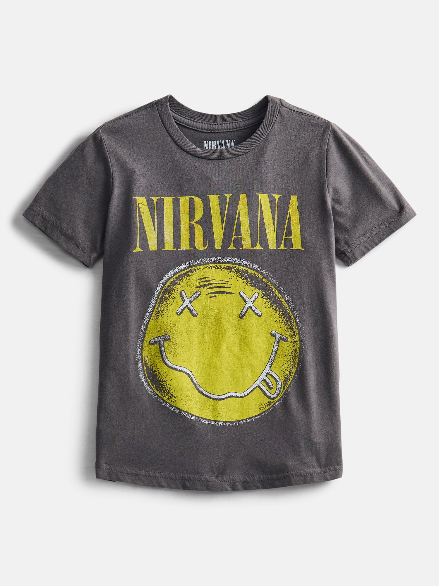 Nirvana Boys' Graphic Tour T-Shirt Short Sleeve Crewneck (Black, Size 10-12) af1k7