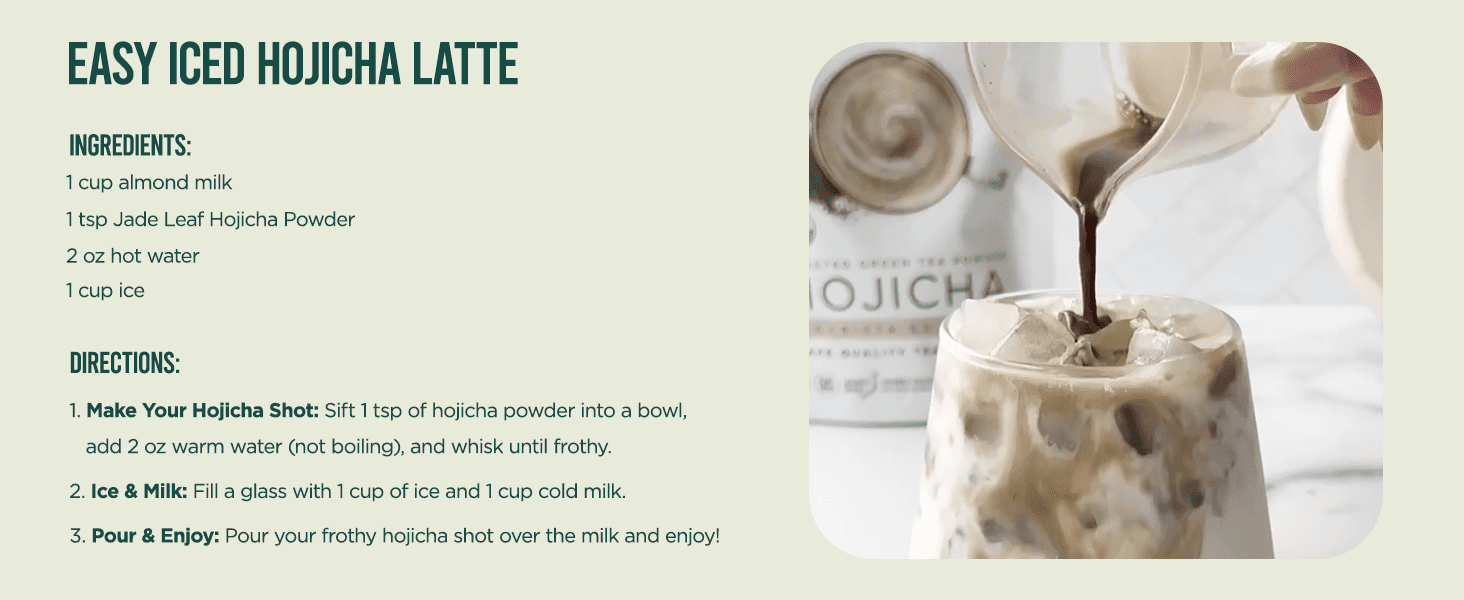 Jade Leaf Organic Hojicha Powder, Barista Edition, Roasted Green Tea (1.76 oz) qdc0r