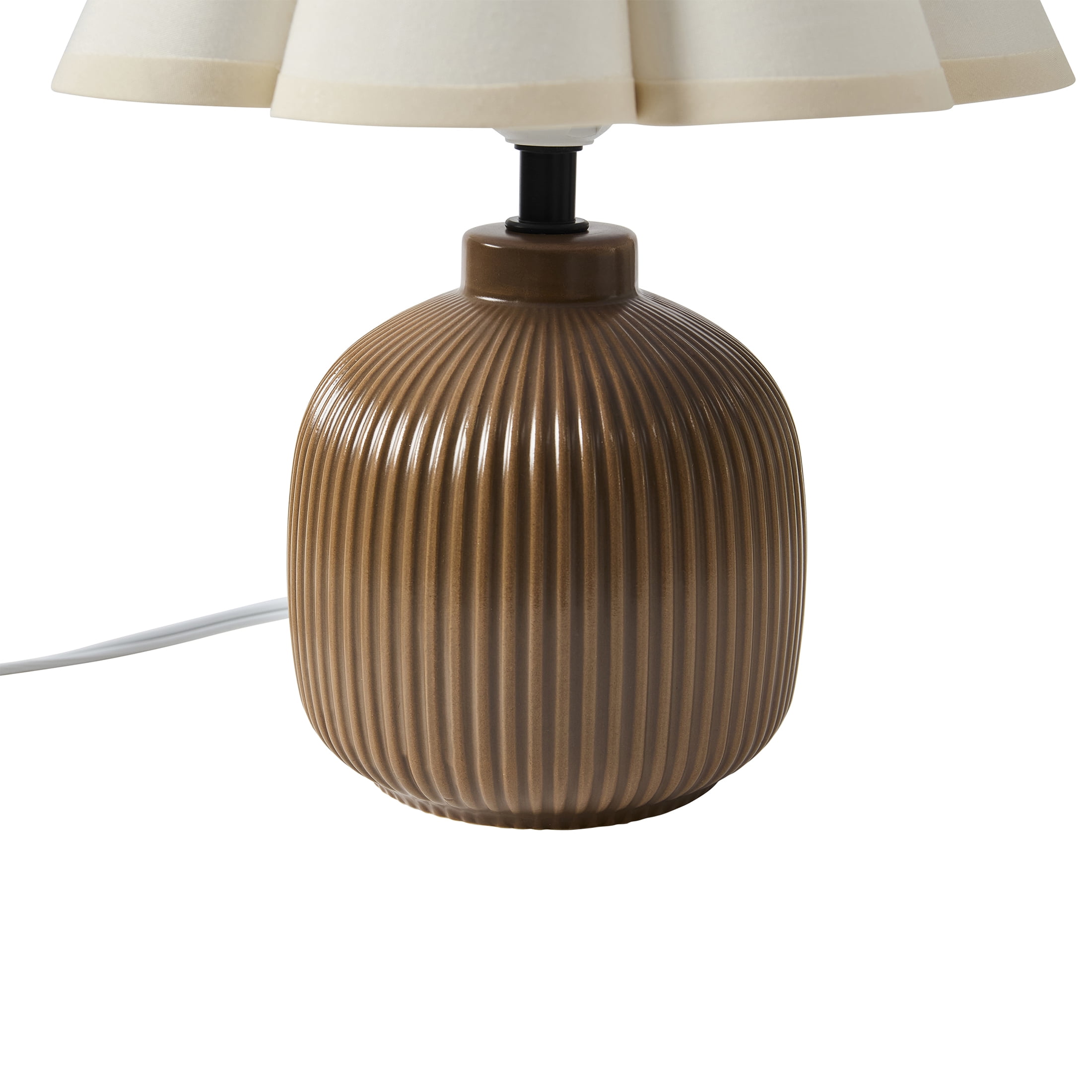 Home Decor Collection Modern Ceramic Accent Table Lamp (Brown, 12.25 in) k76qc