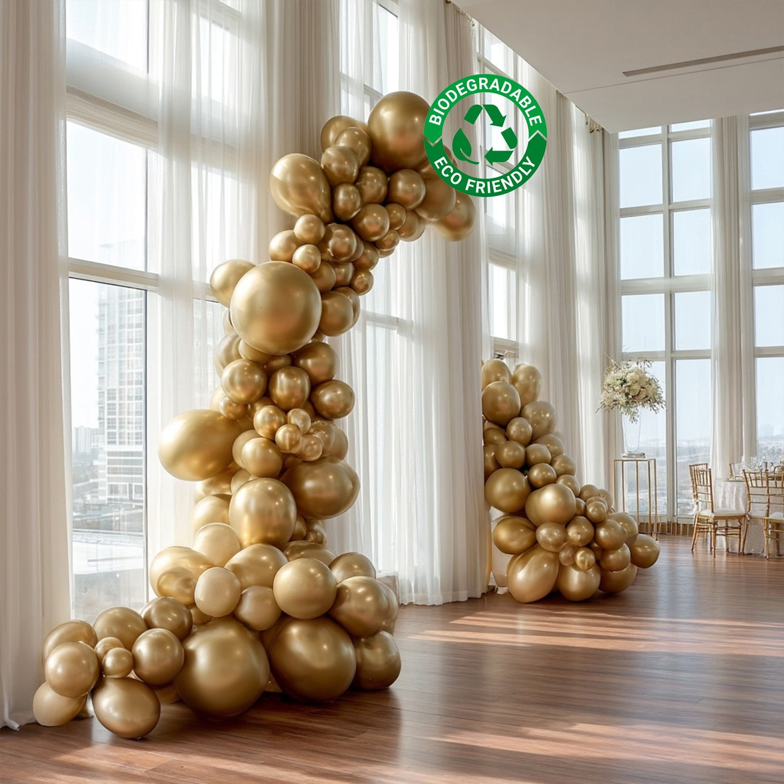 Efavormart Biodegradable Balloon Arch Kit (Gold, 110 Count) edy4i
