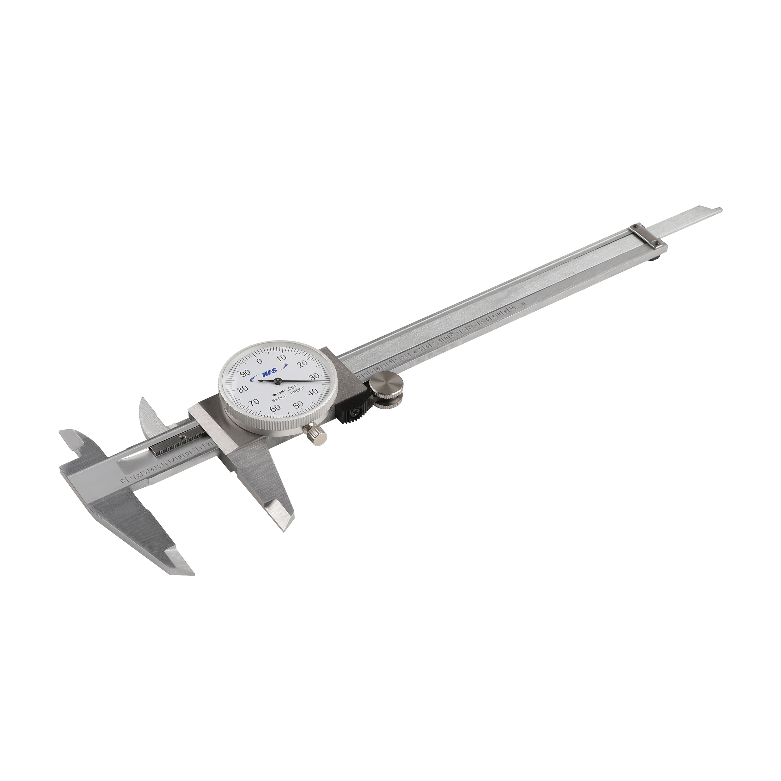 HFS Dial Caliper 4-Way Measurement Tool, Shockproof Carbon Steel (Silver, 0-6 in) xone2