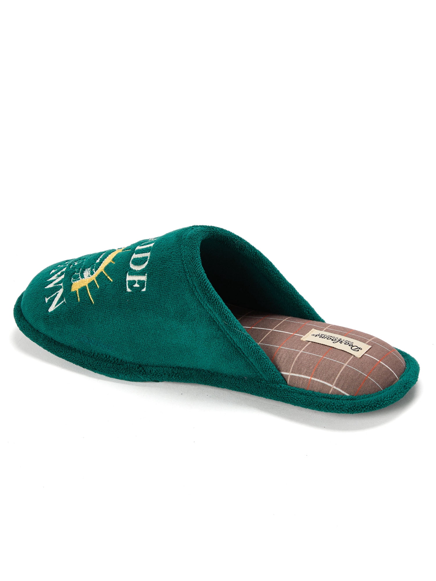 Dearfoams Cozy Comfort Scuff Slippers (Green, Men's Size 10) 9uj5z