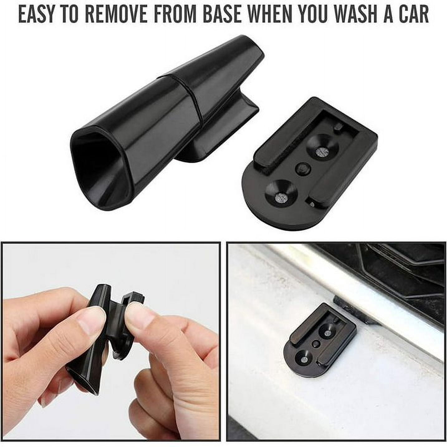 USTOP Deer Warning Whistles for Cars and Motorcycles, Ultrasonic Animal Alert Safety Device (Black, 10 Pack) plrlu