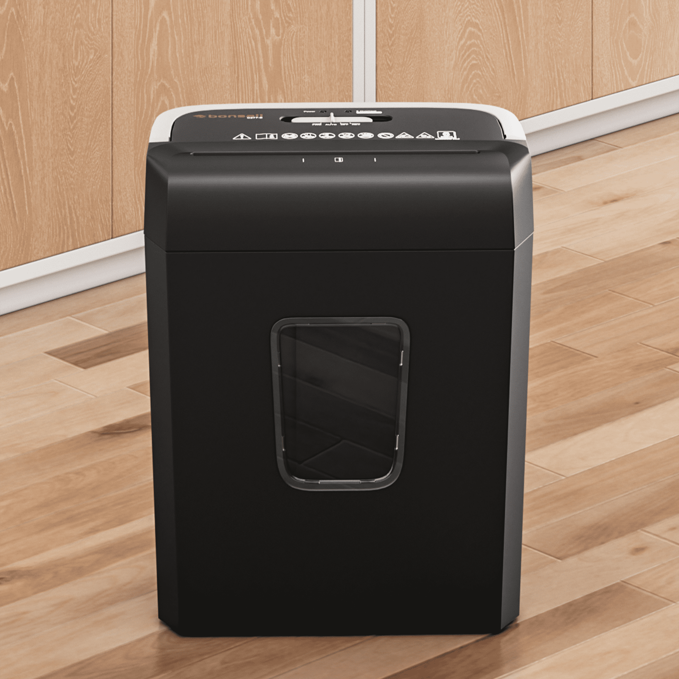 Bonsaii C277-C 8-Sheet Cross-Cut Paper Shredder for Home Office (3.4 Gallon) yqyfb