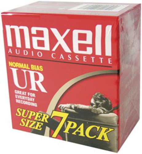 Maxell Normal-Bias Audio Cassette Tapes (90 Minutes, 7 Pack) s74zd