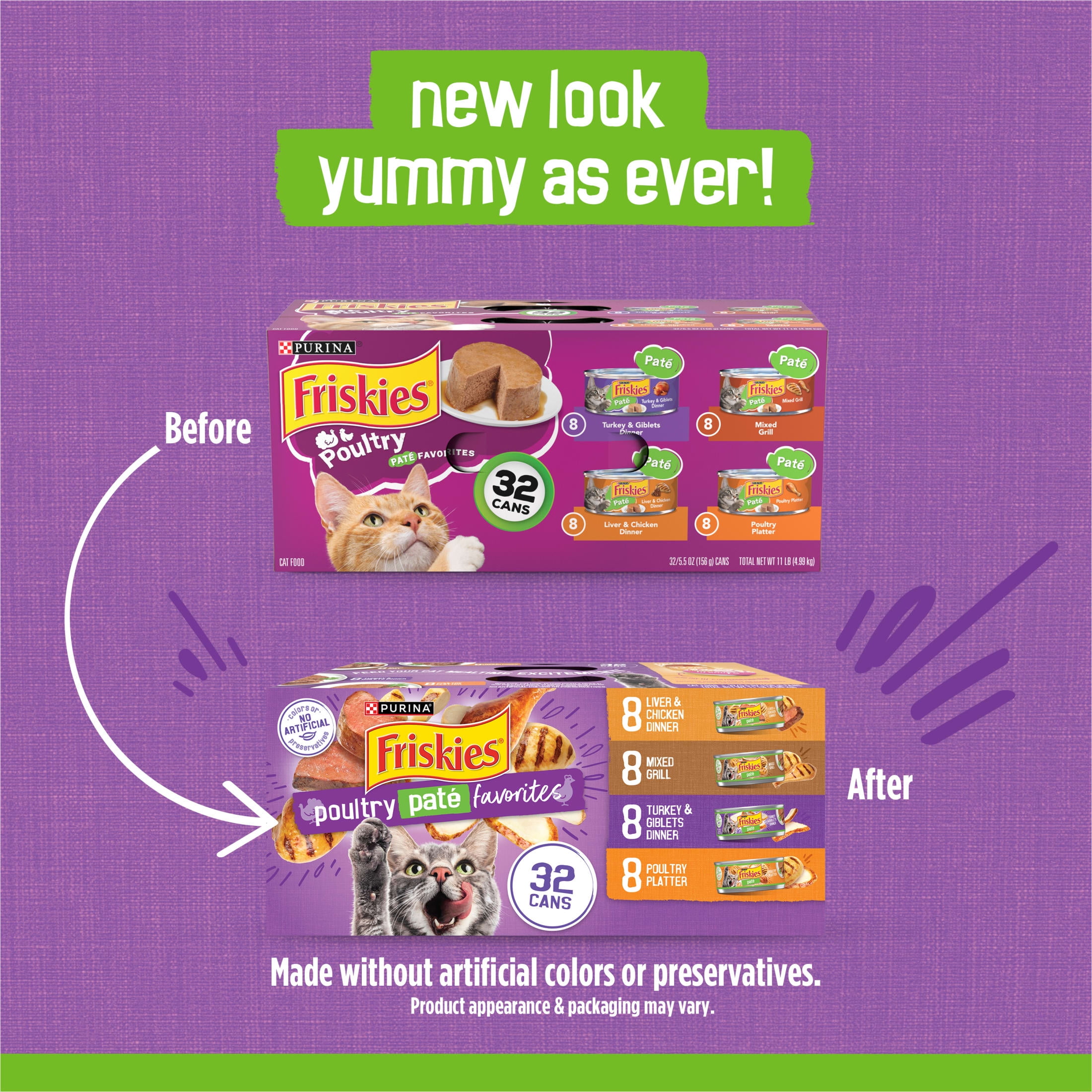 Friskies Pate Wet Cat Food, Soft Poultry Variety Pack, Complete Nutrition (2 Pack, 5.5 oz) mg074