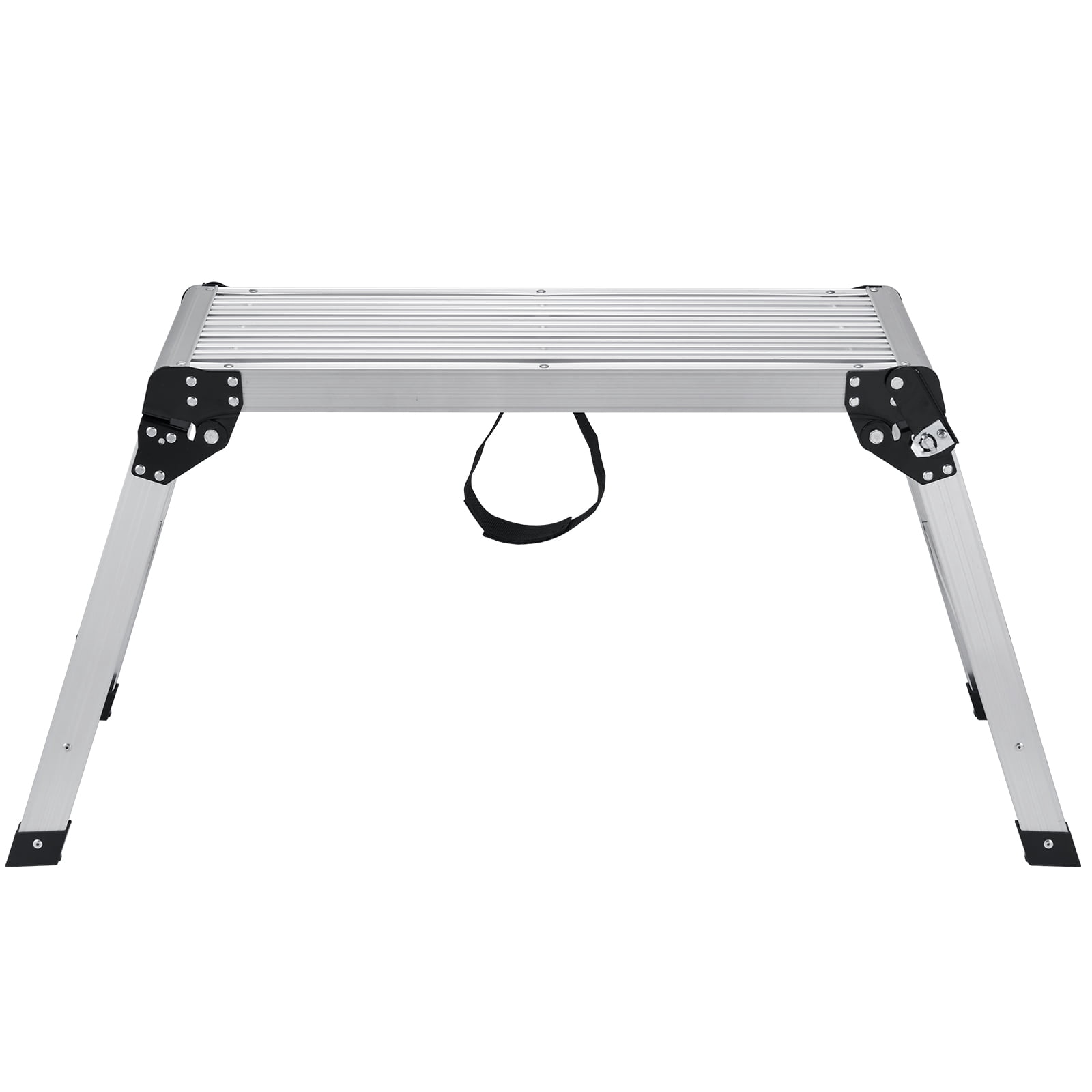 VEVOR Folding Work Platform, Aluminum Drywall Stool Ladder, Heavy-Duty Non-Slip Work Bench (Silver, 29.9 in x 11.8 in x 20 in) 829m9