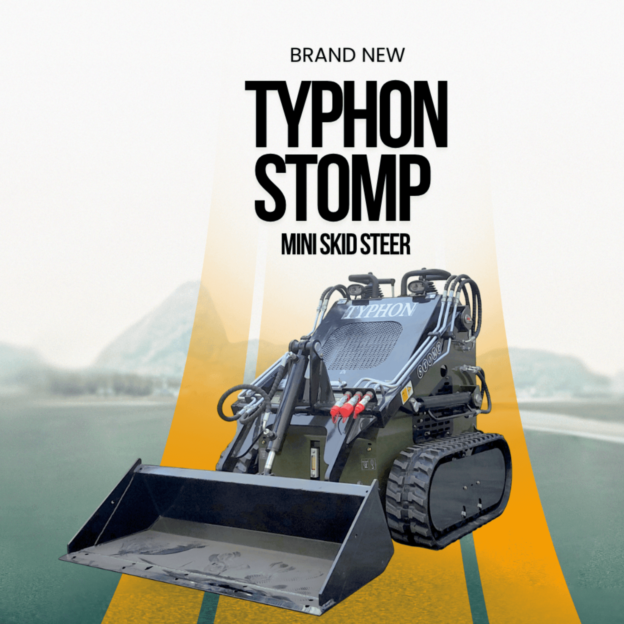 TYPHON Skid-Steer Loader with 22.1 HP Honda Engine (Tracked, 830 lb Capacity) 1u4l9