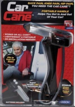BodyHealt Car Assist Handle with LED Light and Seatbelt Cutter (Red, 1 Pack) 3428f