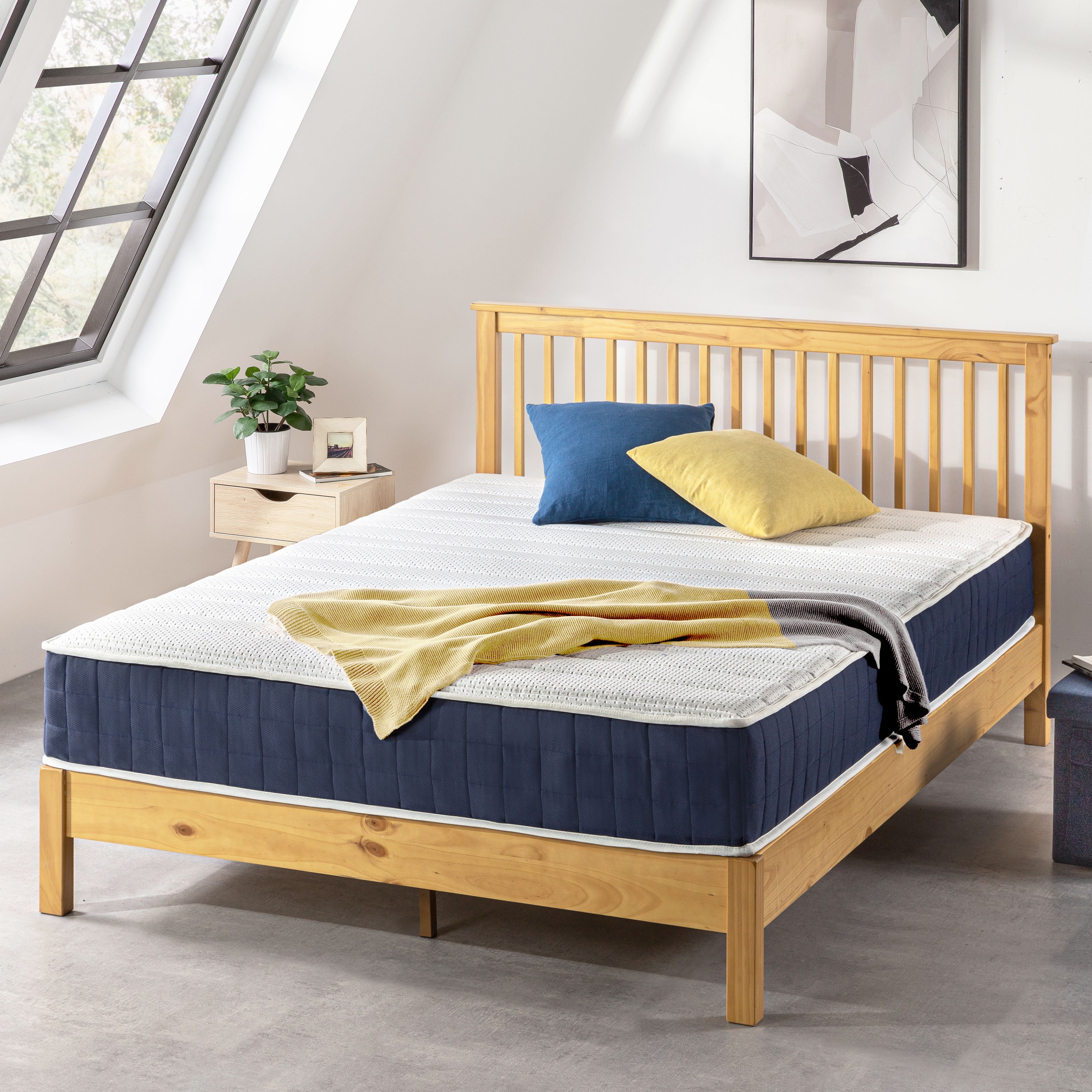 Mellow Rena 10 in Green Tea Memory Foam Pocket Spring Mattress (Green, Full) w9wyv