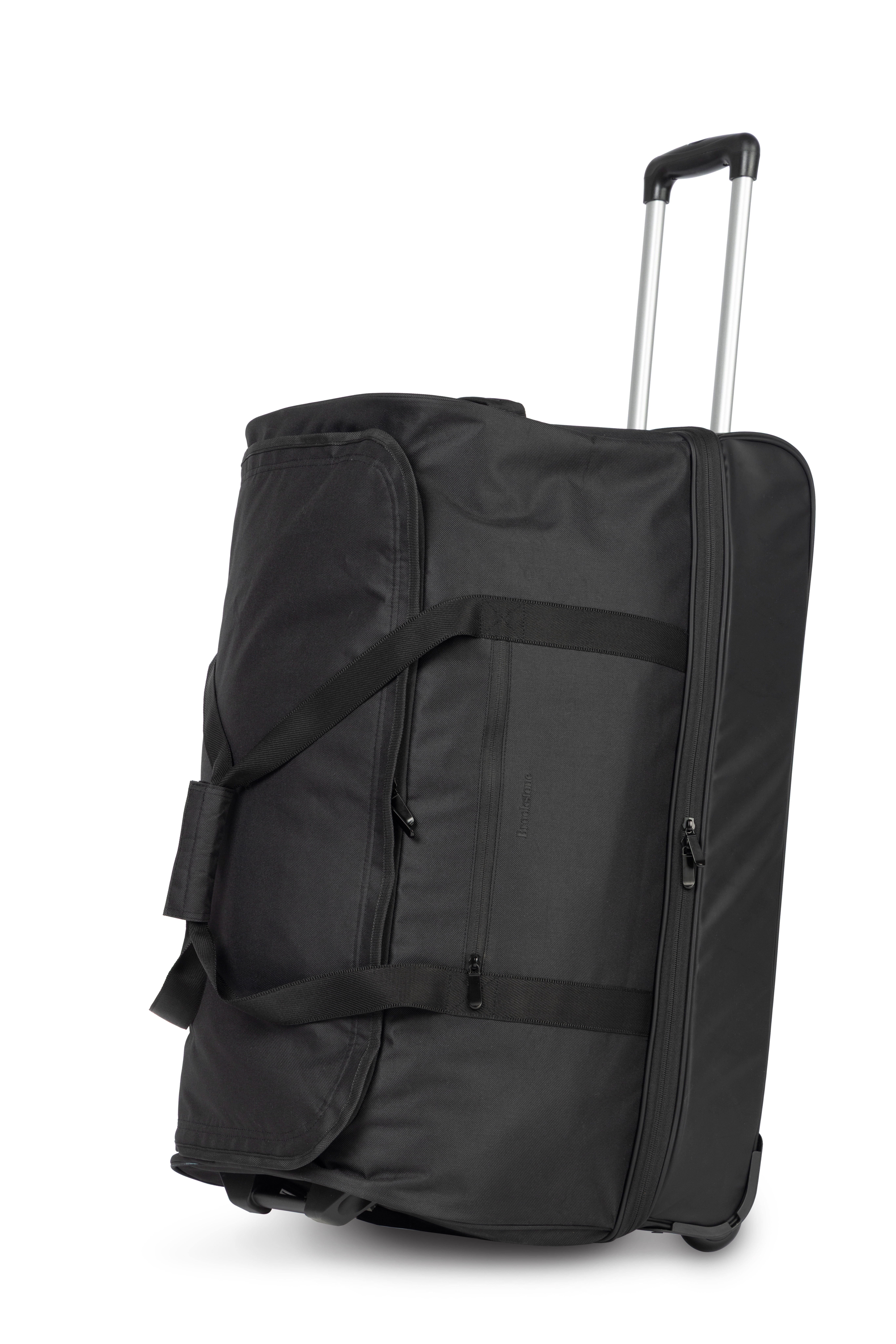 Brookstone 28 in Wheeled Duffel Bag, Durable Travel Luggage with Rolling Wheels (Black, 28 in) 587np