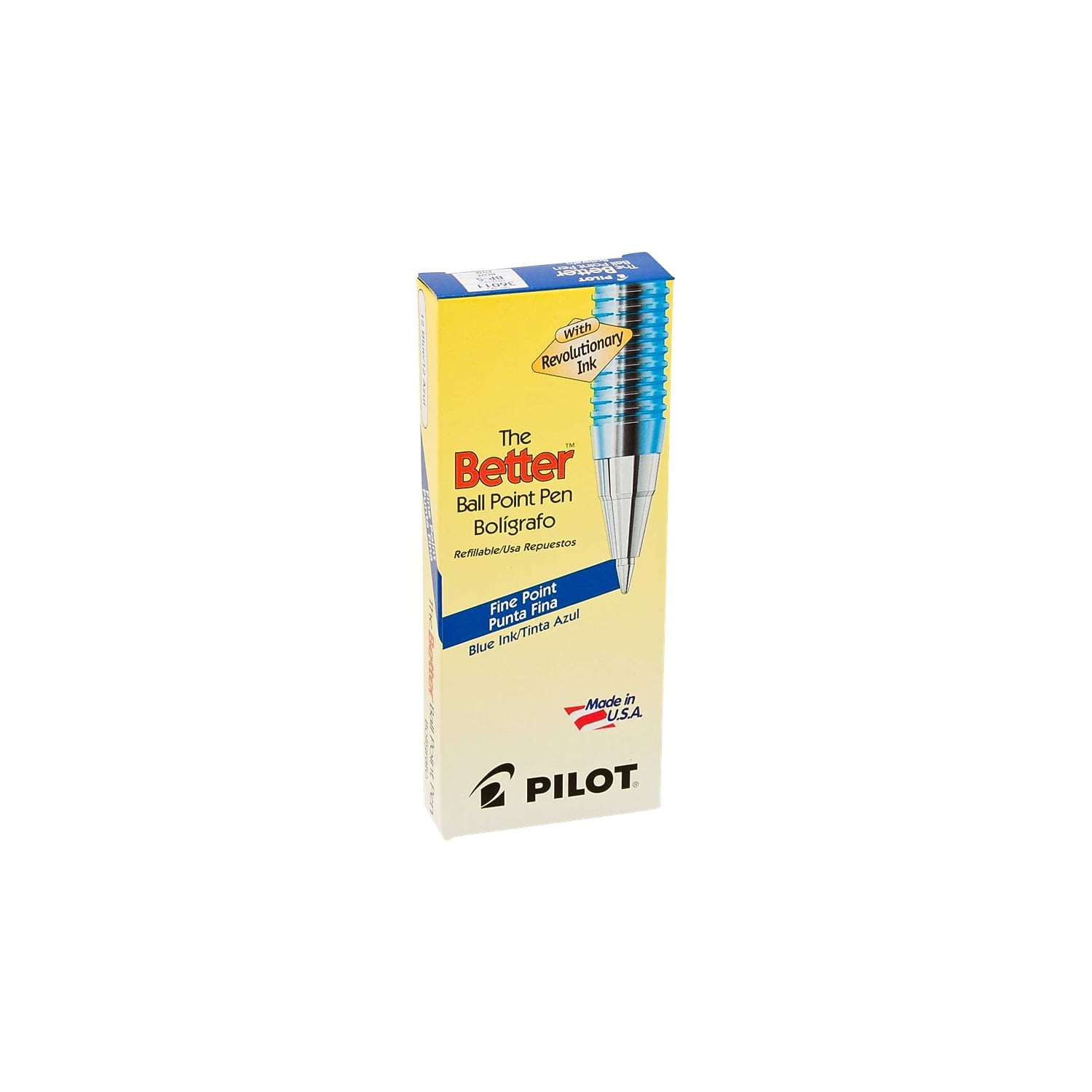Pilot Better Ballpoint Pen, Fine Point, Professional Writing, Blue Ink (12 Pack) t6enq