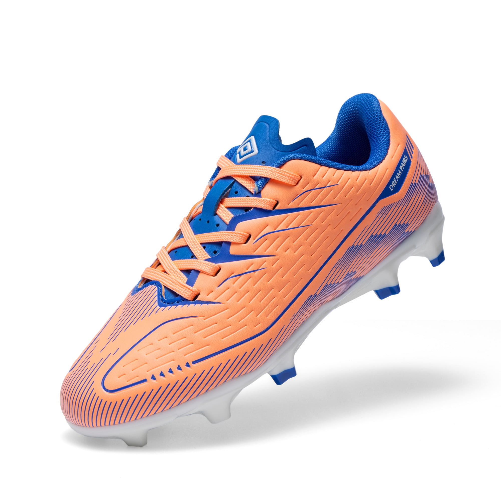 Dream Pairs Kids Multi Ground Soccer Cleats Athletic Football Shoes (Orange, 13 US Little Kid) uoocw