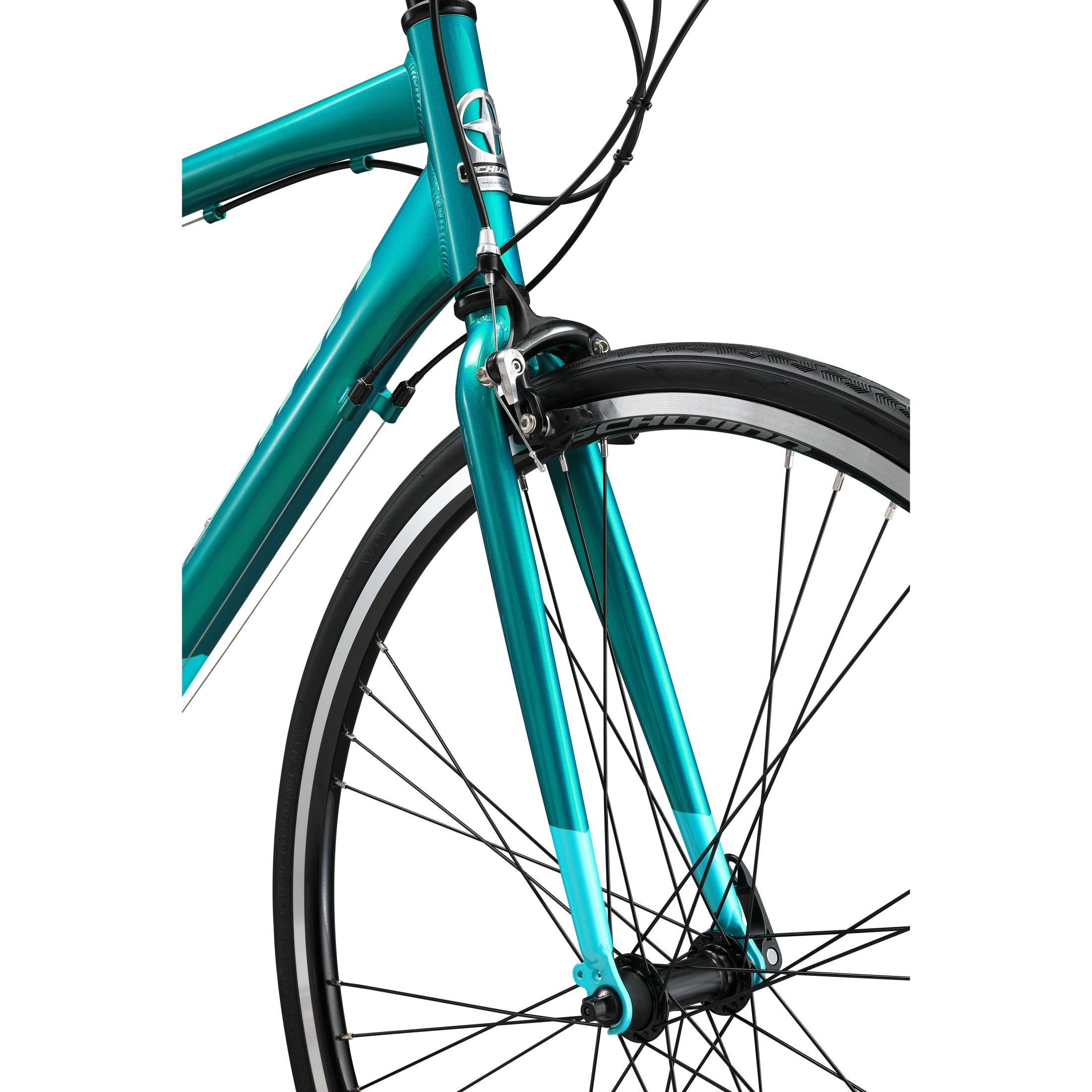 Schwinn Phocus 1400 Road Bike, Lightweight Aluminum Frame, 14-Speed Drivetrain (Teal, 700c Wheels) uvn0i
