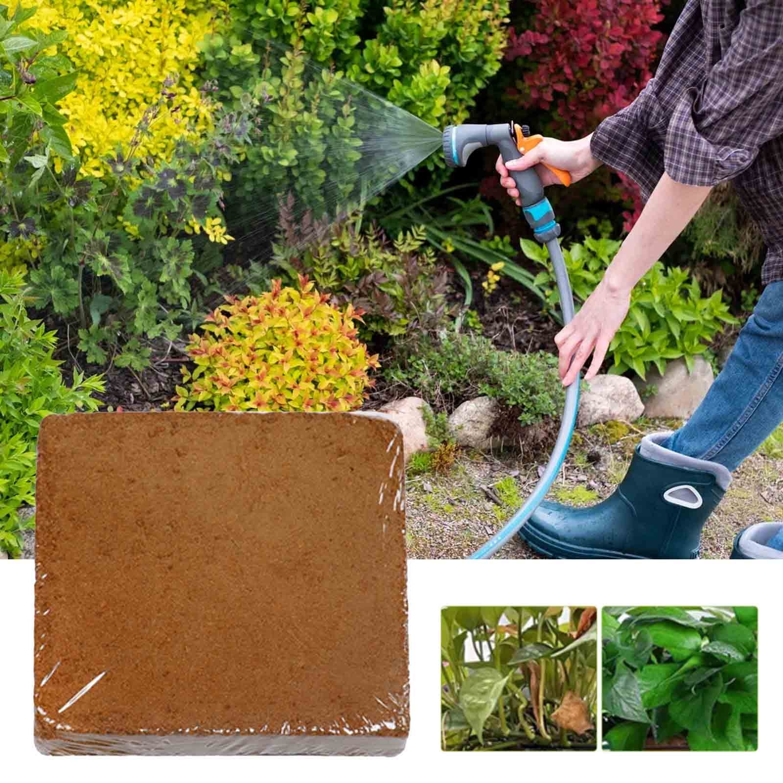 Ontiwes Coconut Coir Fiber Bricks Organic Potting Soil Substitute for Plants and Hydroponics (1.32 gal) 7flvd
