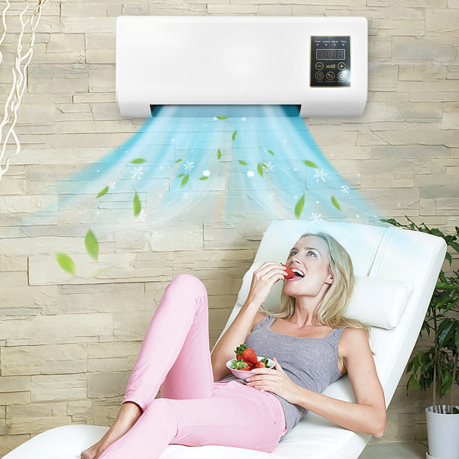 FYHALE 8,000 BTU Window Air Conditioner with Remote Control (White, 340 sq ft) geods
