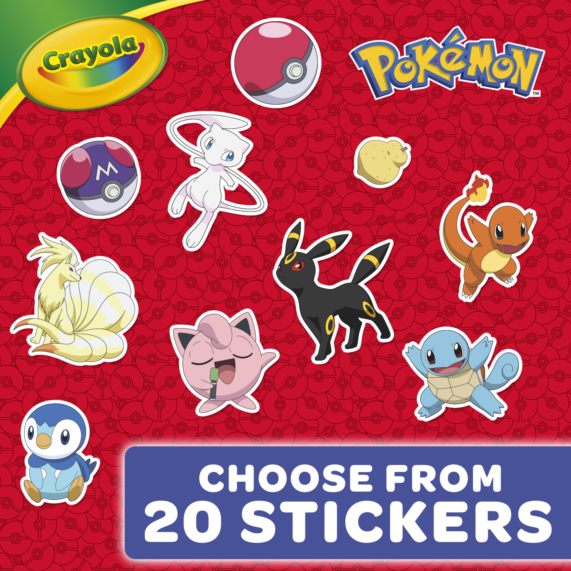 Crayola Pokemon Coloring Book with Stickers (96 Pages) l1pp0