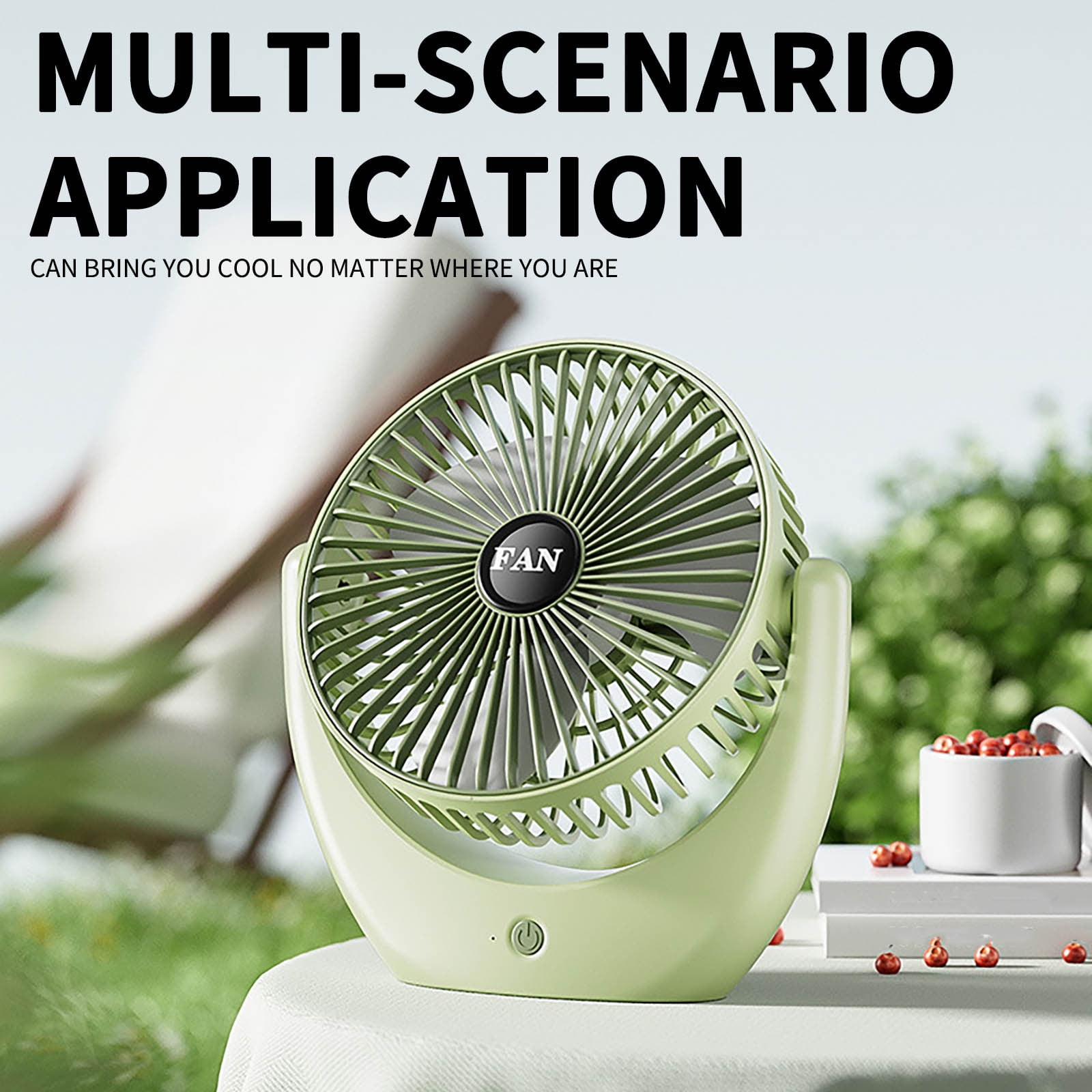 shyuyusa Oscillating Table Fan, Quiet Air Circulator for Bedroom and Office, 4 Speeds with Remote Control (White, 13 in) wu0oe