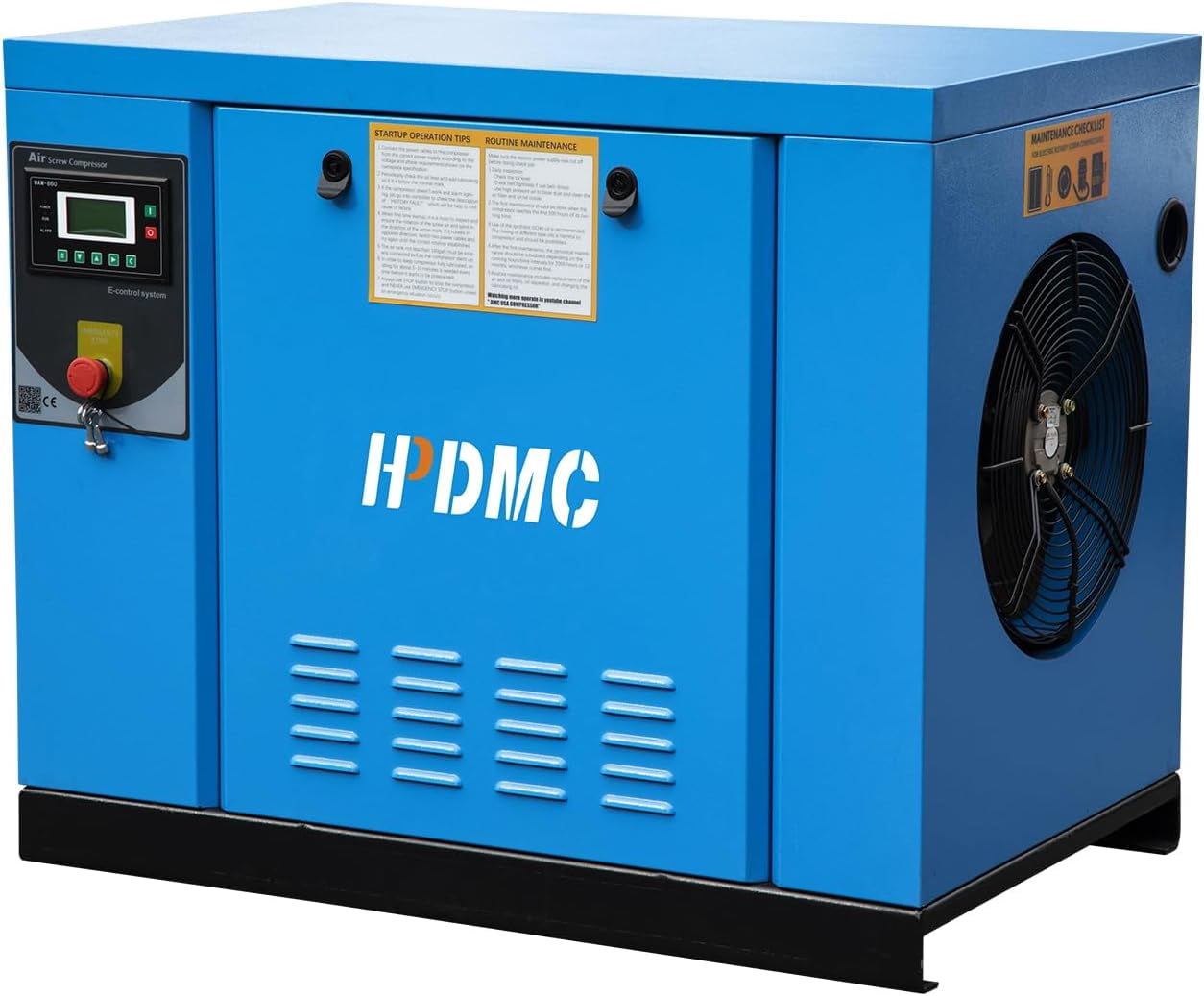 HPDMC 10HP Rotary Screw Air Compressor PACK7 (Blue, 35 CFM at 125 PSI) us37z