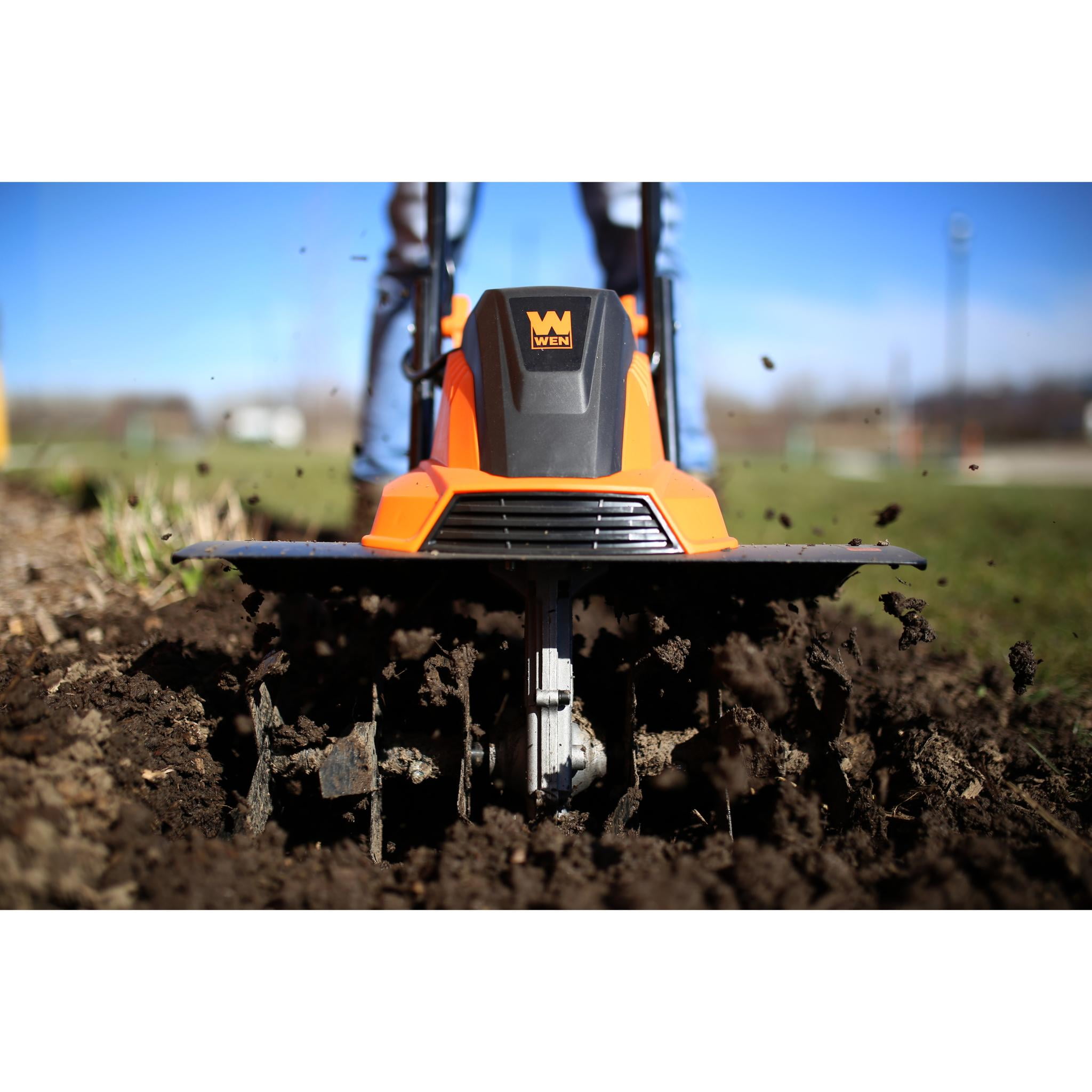 WEN Electric Tiller and Cultivator, Heavy-Duty Garden Soil Preparation Tool (18 in, 13.5-Amp) 2hg47