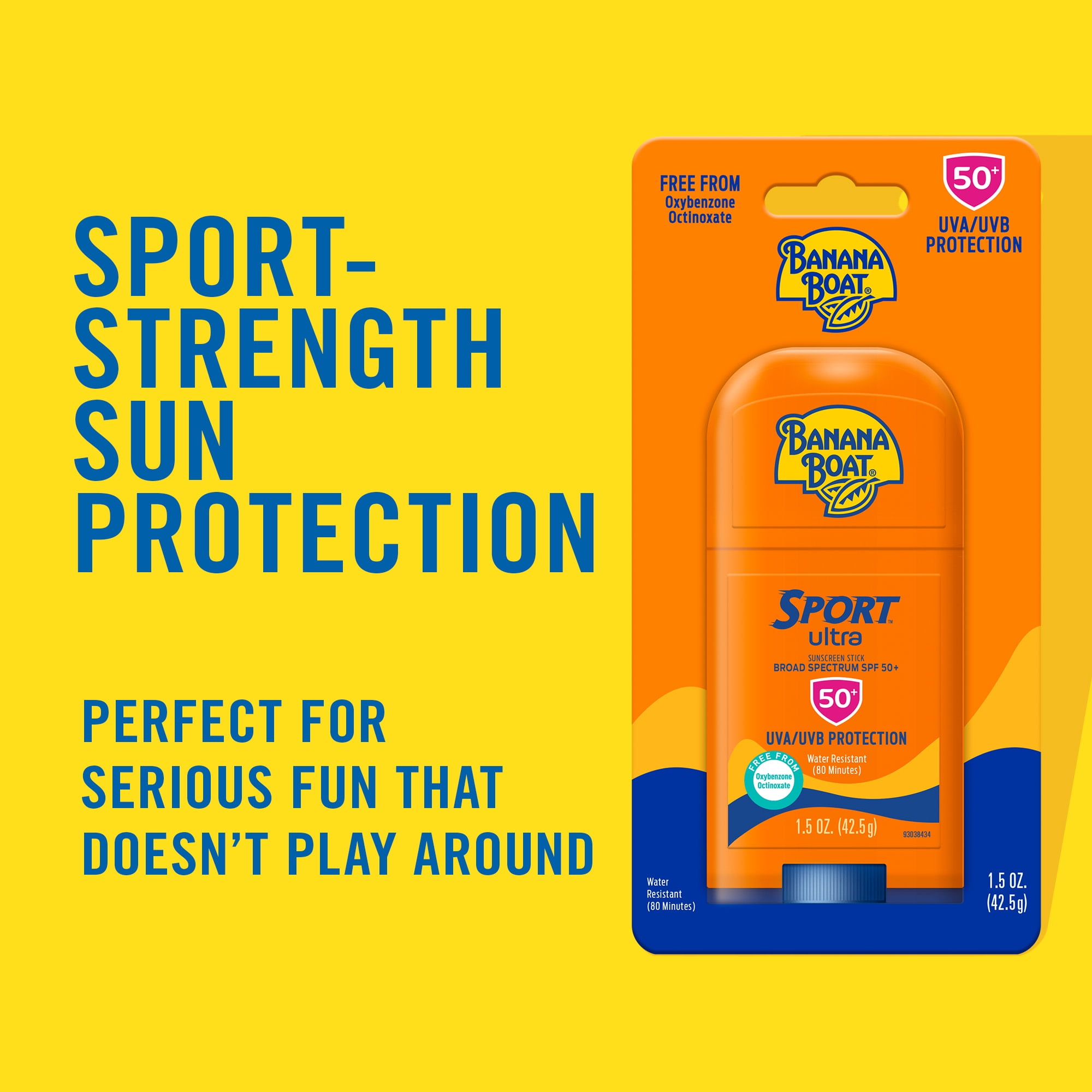 Banana Boat Sport Ultra Sunscreen Stick SPF 50 Broad Spectrum Protection (4 Pack, 1.5 oz) 8vnzf