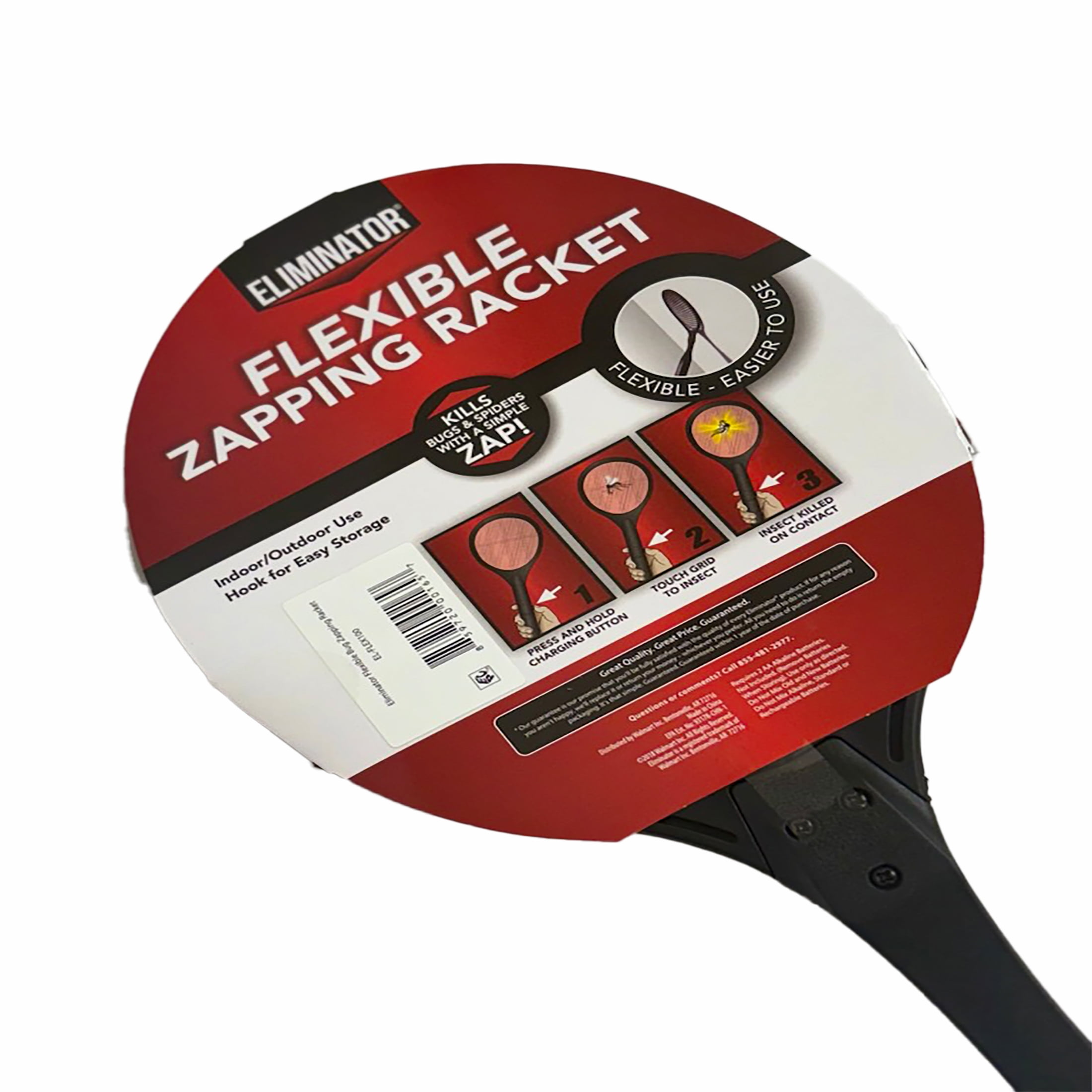 Eliminator Flexible Bug Zapping Racket (Black, 1 Pack) 8mx6y