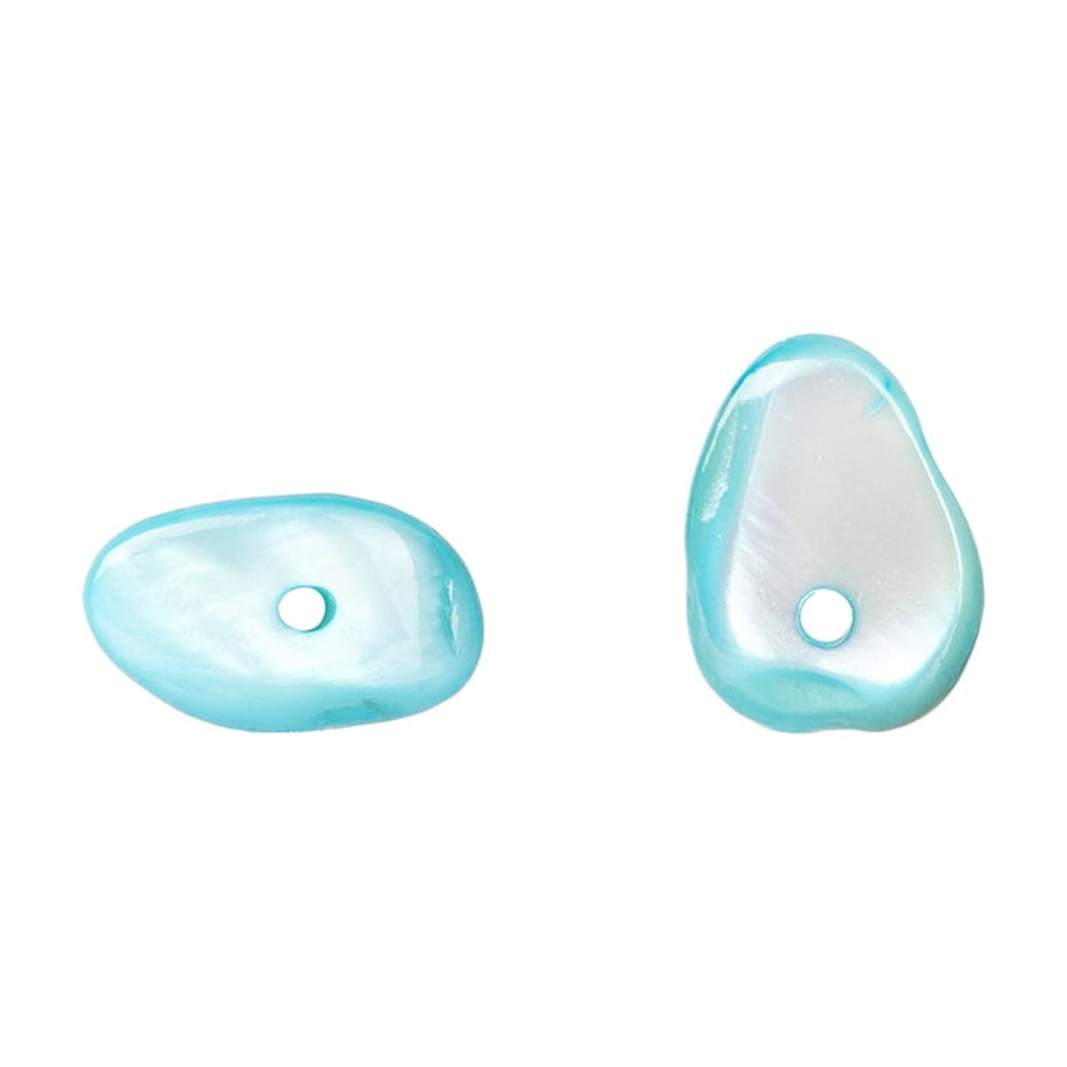 Cousin DIY Shell Bead Strand Set, Jewelry Making Craft Supplies, Turquoise Blue (2 Pack, 115 Pieces, 7.5 in) 0rz5r