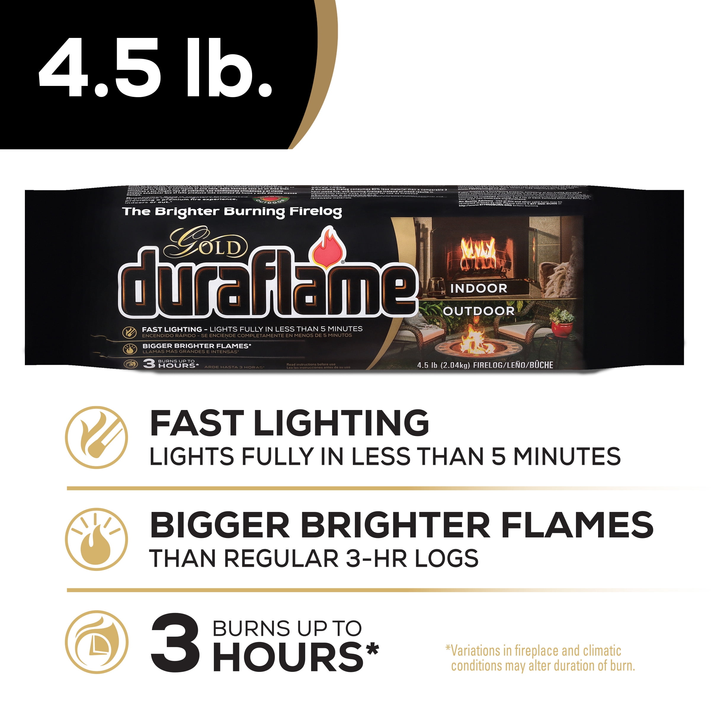 Duraflame Gold Ultra Premium Firelogs (Gold, 4.5 lb, 6-Pack) r8ndc