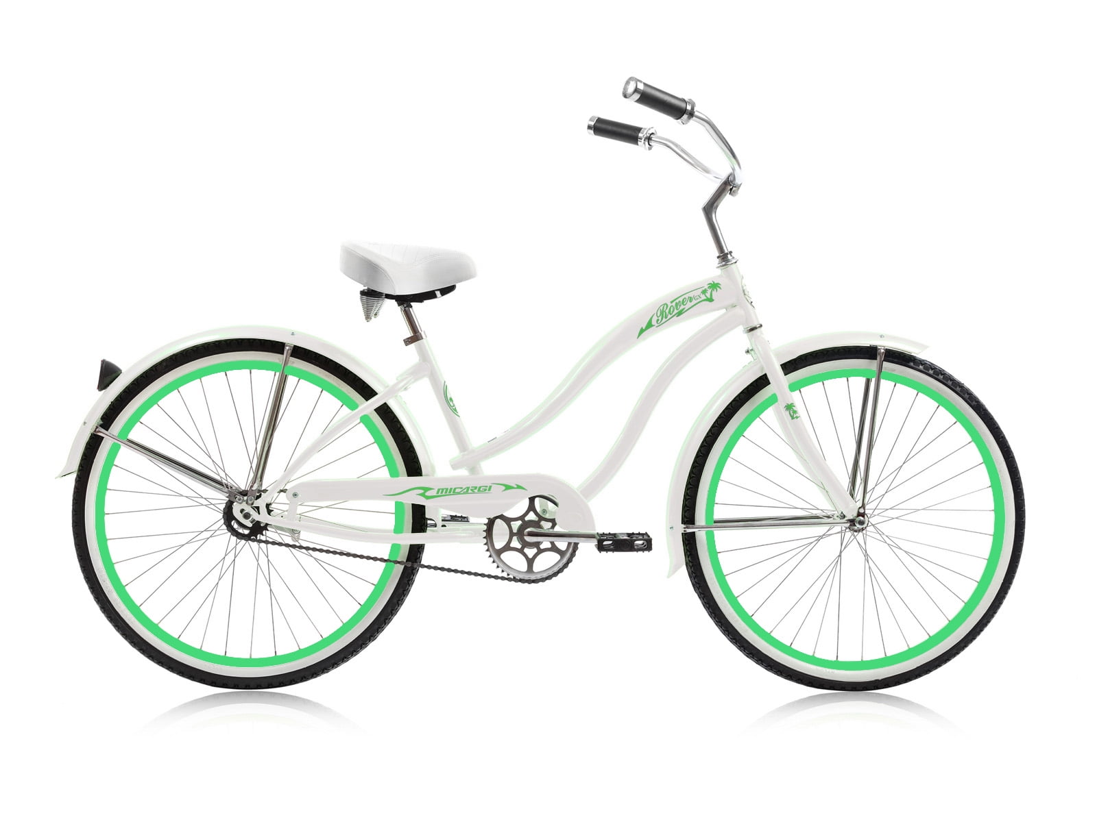 Micargi ROVER GX Beach Cruiser Bike (White, 26 in) 61352