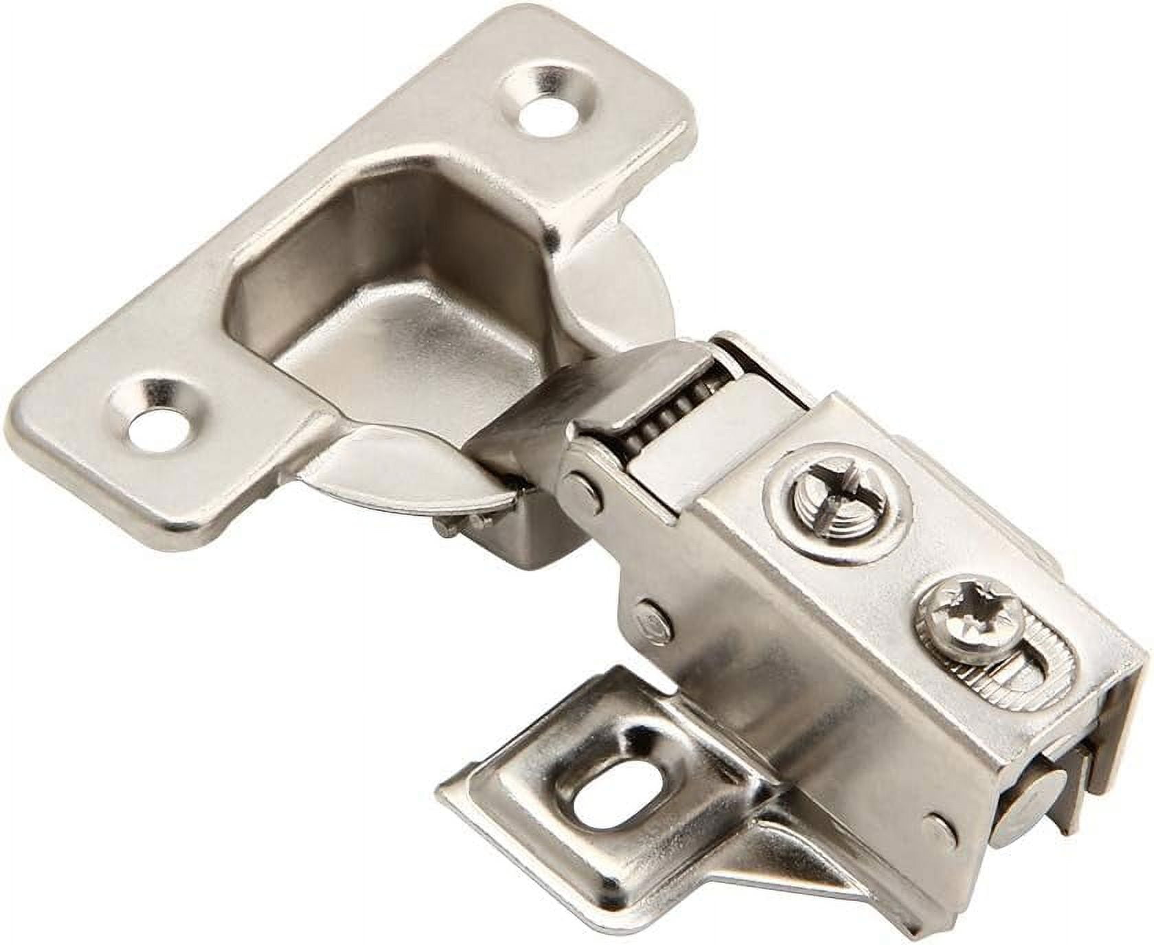 Silverline Face Frame Cabinet Door Hinges, Soft Close Heavy Duty Steel, 1/2 Inch Overlay (Satin Nickel, 6 Pack) 1pz0j
