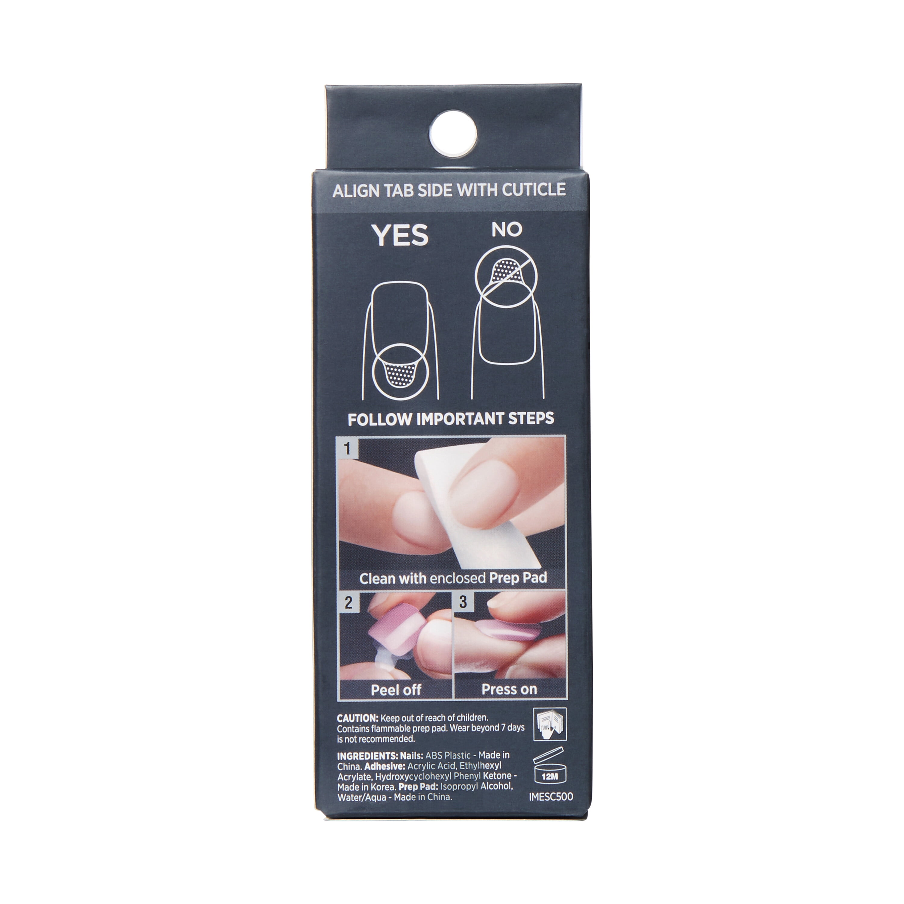 KISS imPRESS Premium Press-on Nails, Short Square Shape, Glossy Blue (30 Pieces) 0bb2b