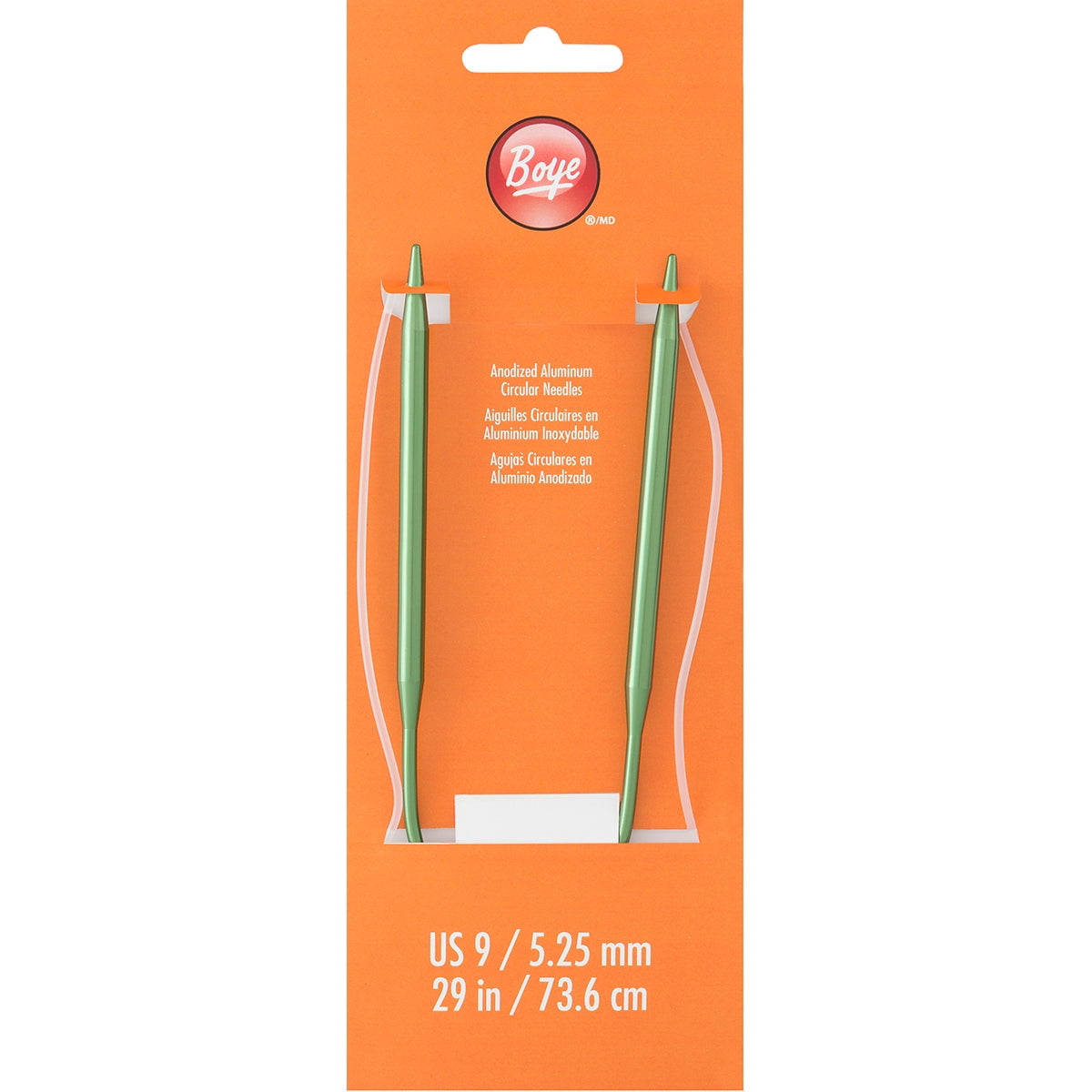 Boye Anodized Aluminum Circular Knitting Needles (Gold, 29 in, Size 9) t7q5b