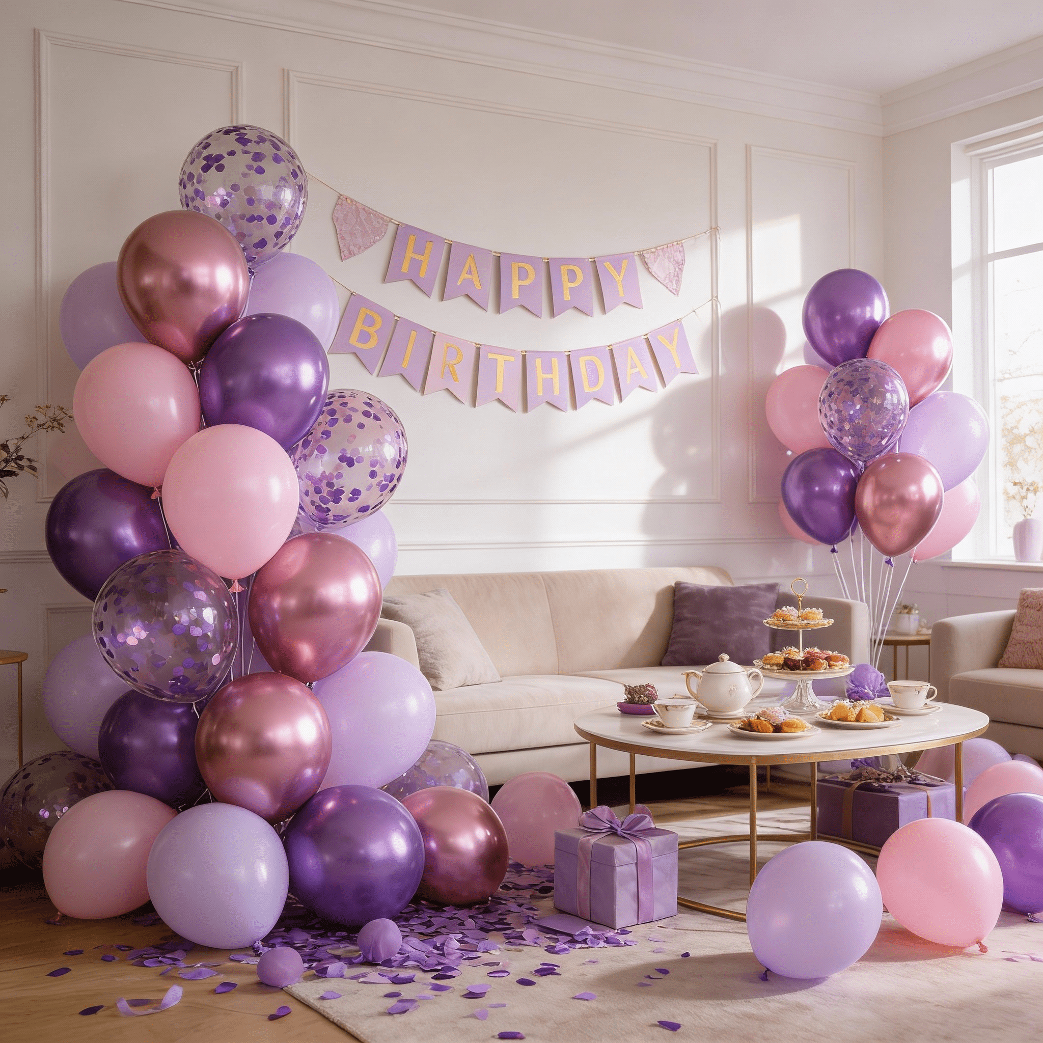 Qiameng Pink and Purple Balloon Arch Kit (Metallic and Pastel, 68 Pack, 12 in) jh2k9