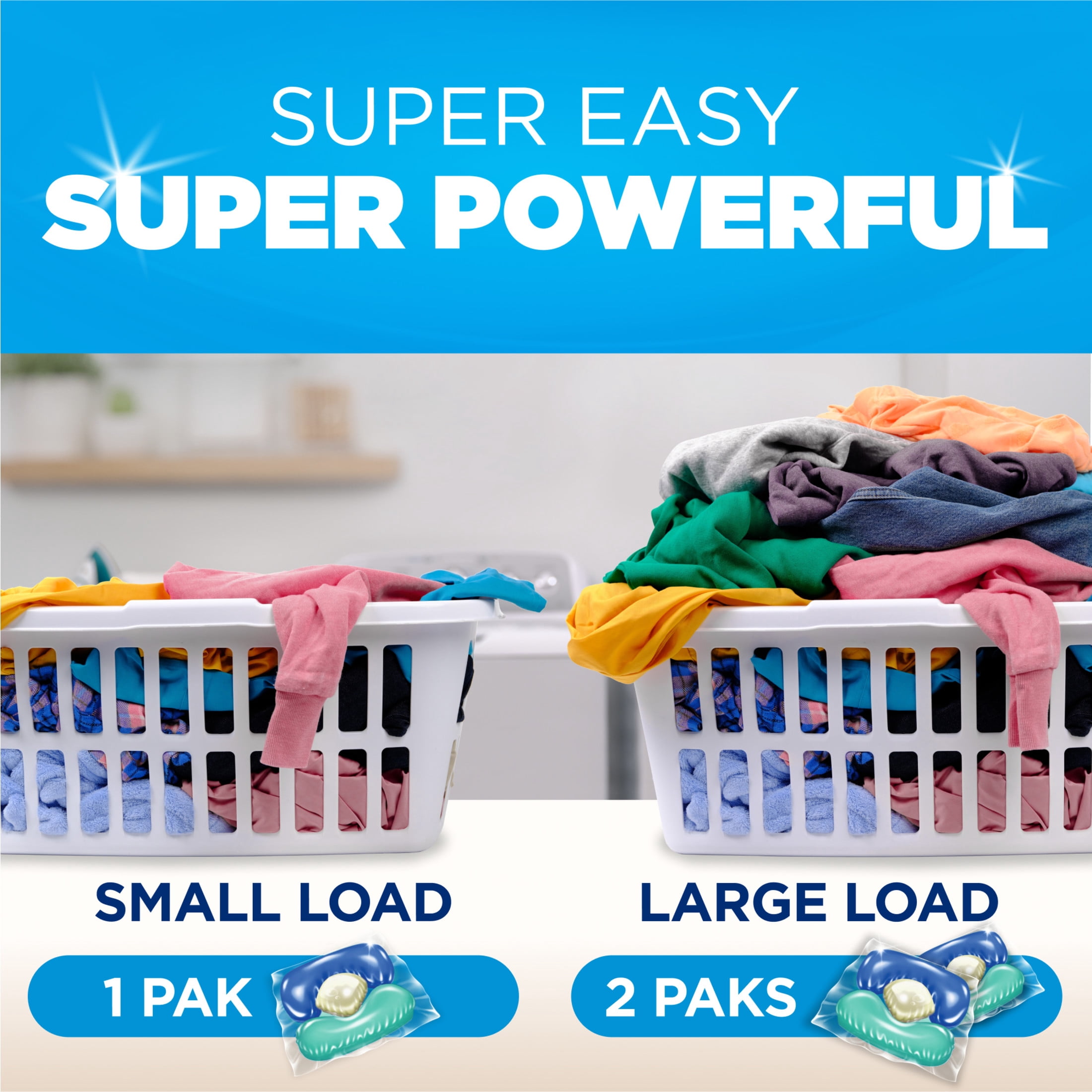 ARM & HAMMER Clean Burst 5-in-1 Laundry Detergent Power Paks (Clean Burst Scent, 42 Count) 0gsjy
