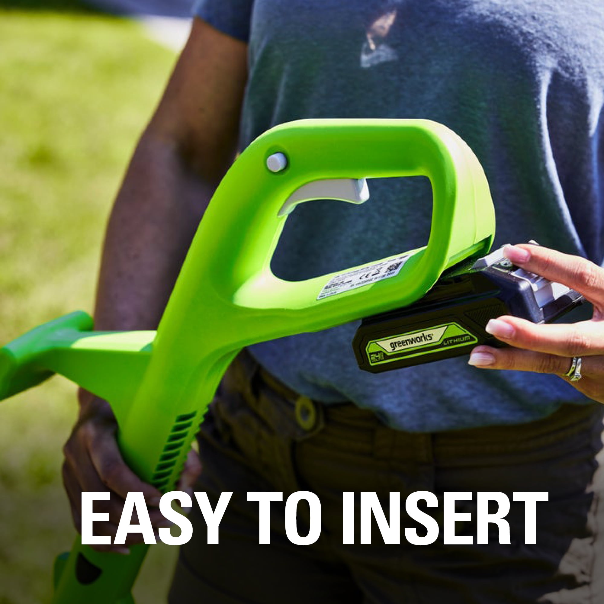 Greenworks 24V Cordless String Trimmer and Edger with 2.0 Ah Battery and Charger (10 in) wmxmq