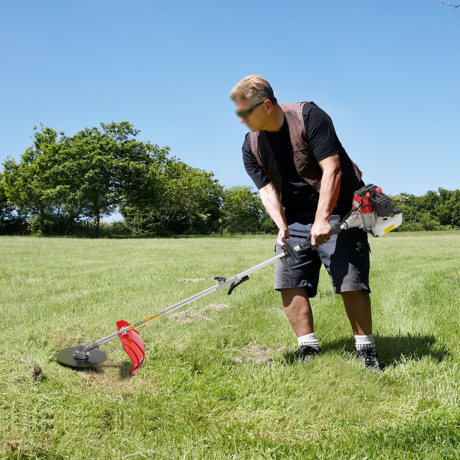 Peakora 52cc Gas Powered String Trimmer and Hedge Trimmer Multi-Tool System (Clear, 0.9qt) pu07p