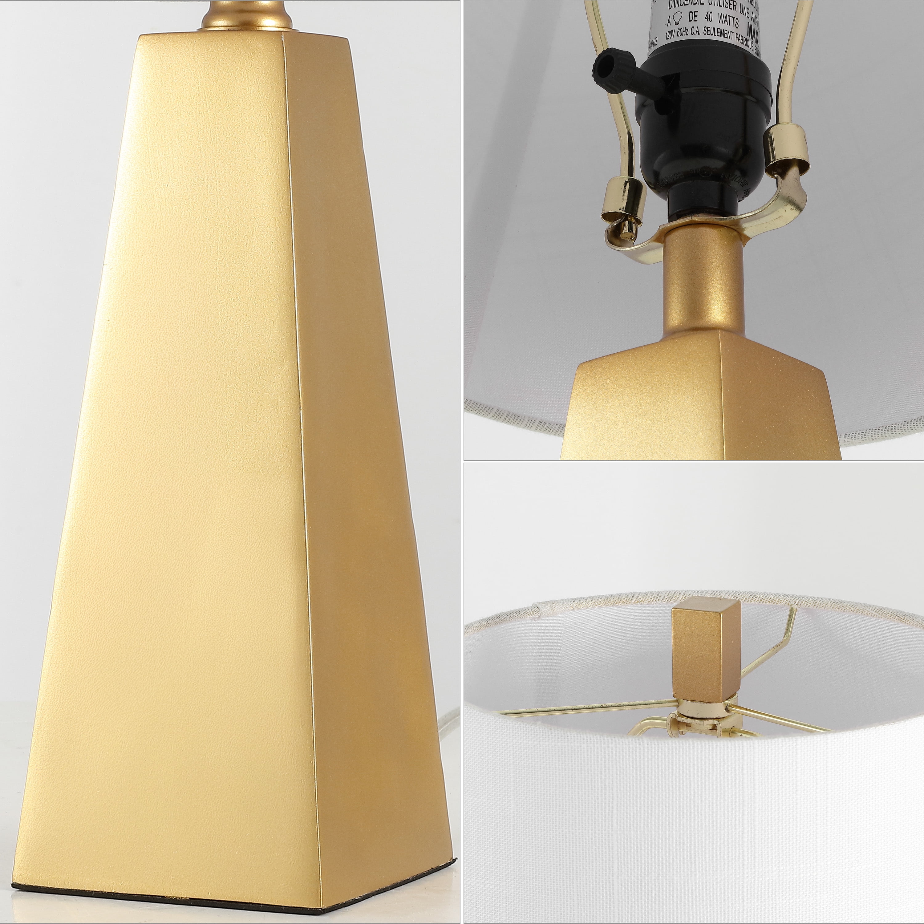 JONATHAN Y Owen Contemporary Resin LED Table Lamp, Gold Finish (20.5 in) z8pbb
