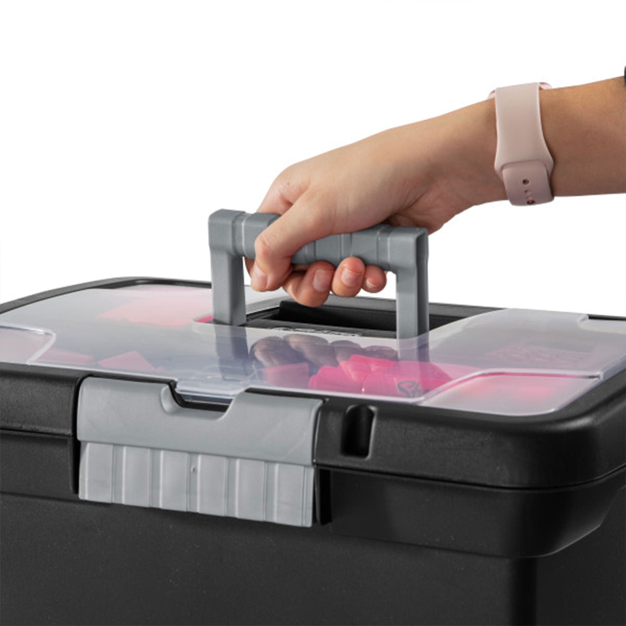 Sterilite Portable Lockable File Box with Lid Storage and Handle (Black, 4 Pack) wwfav