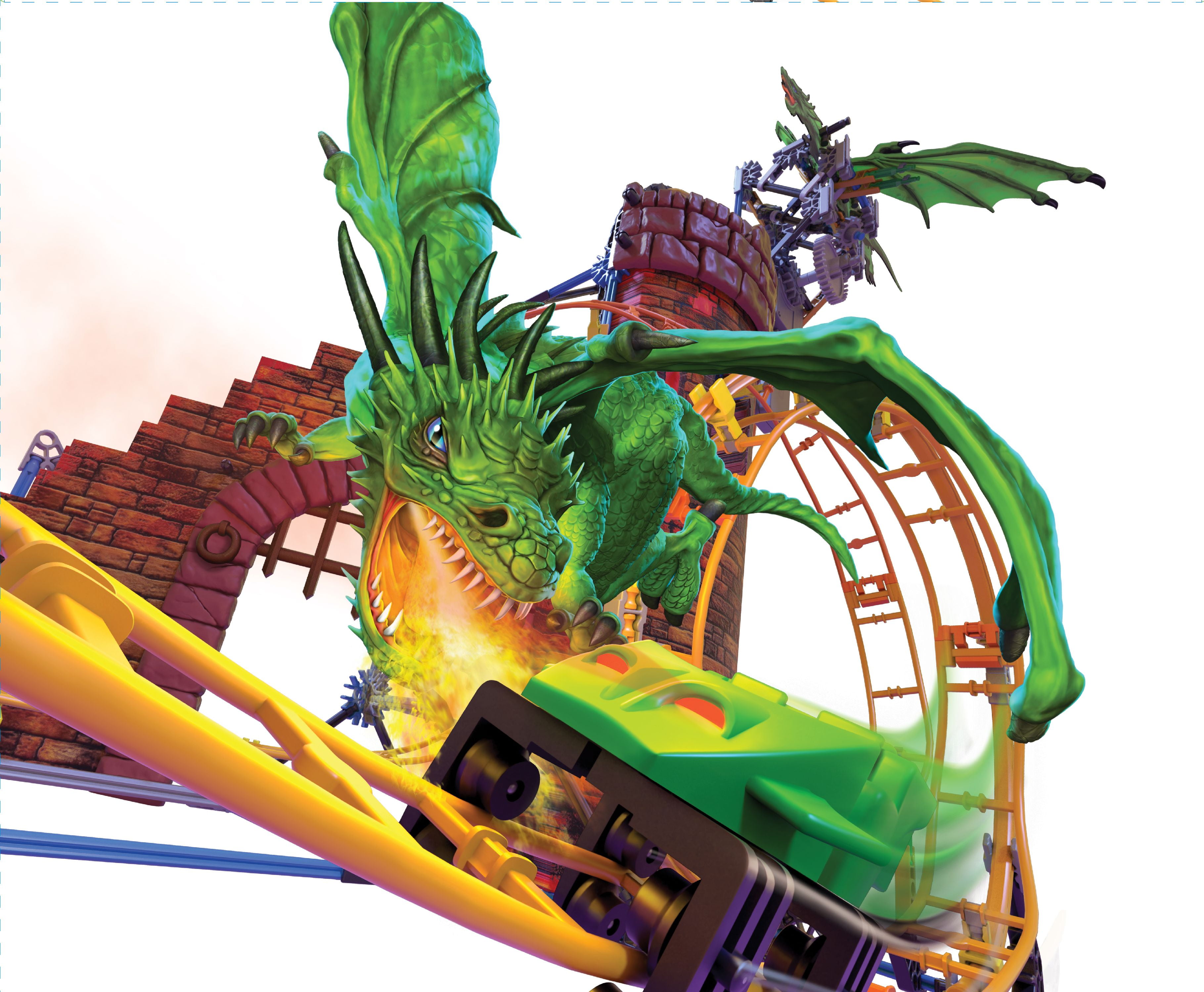 K'NEX Dragon's Revenge Roller Coaster Construction Set (578 Pieces) g8n1v