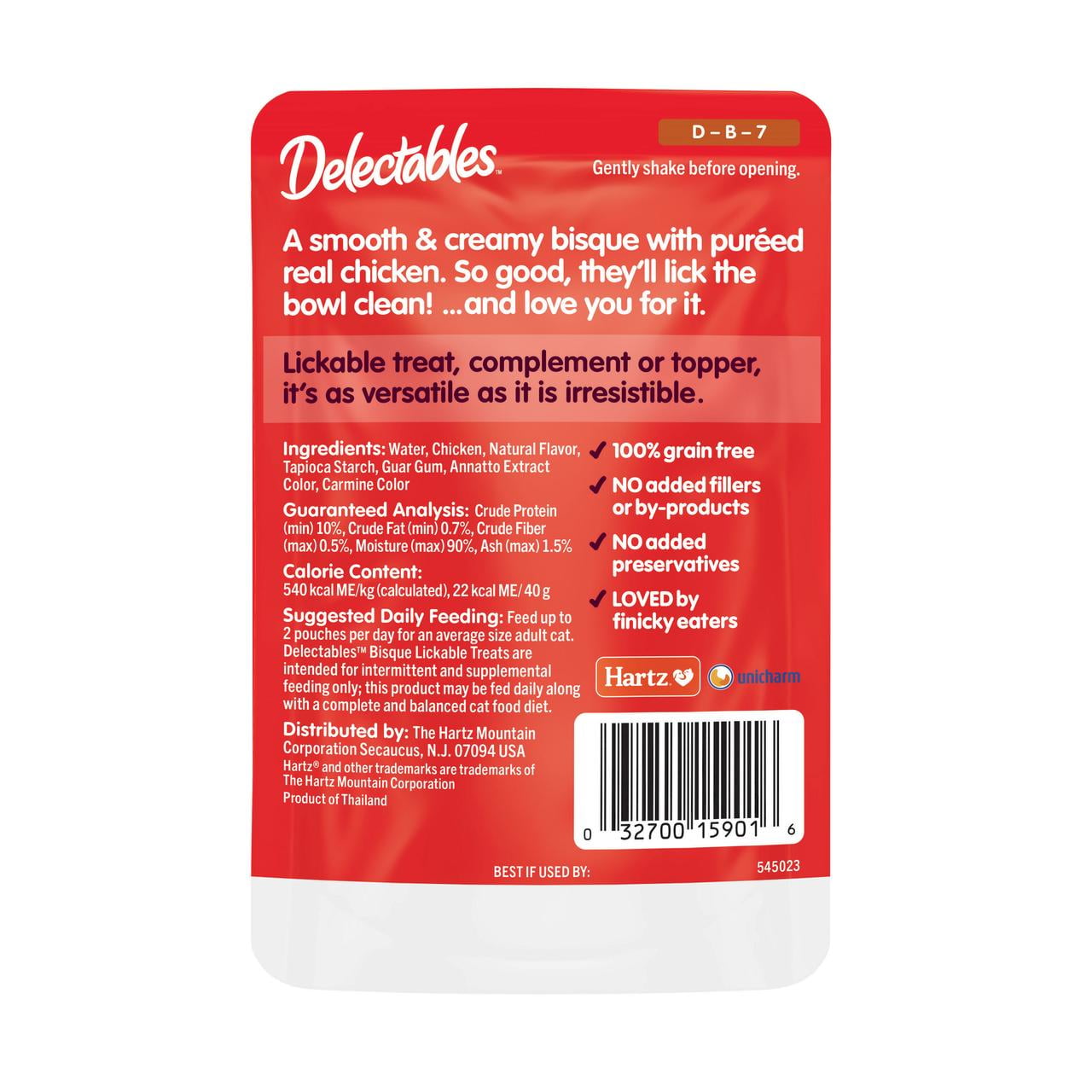 Hartz Delectables Bisque Lickable Wet Cat Treats (Chicken, 1.4 oz) mh387