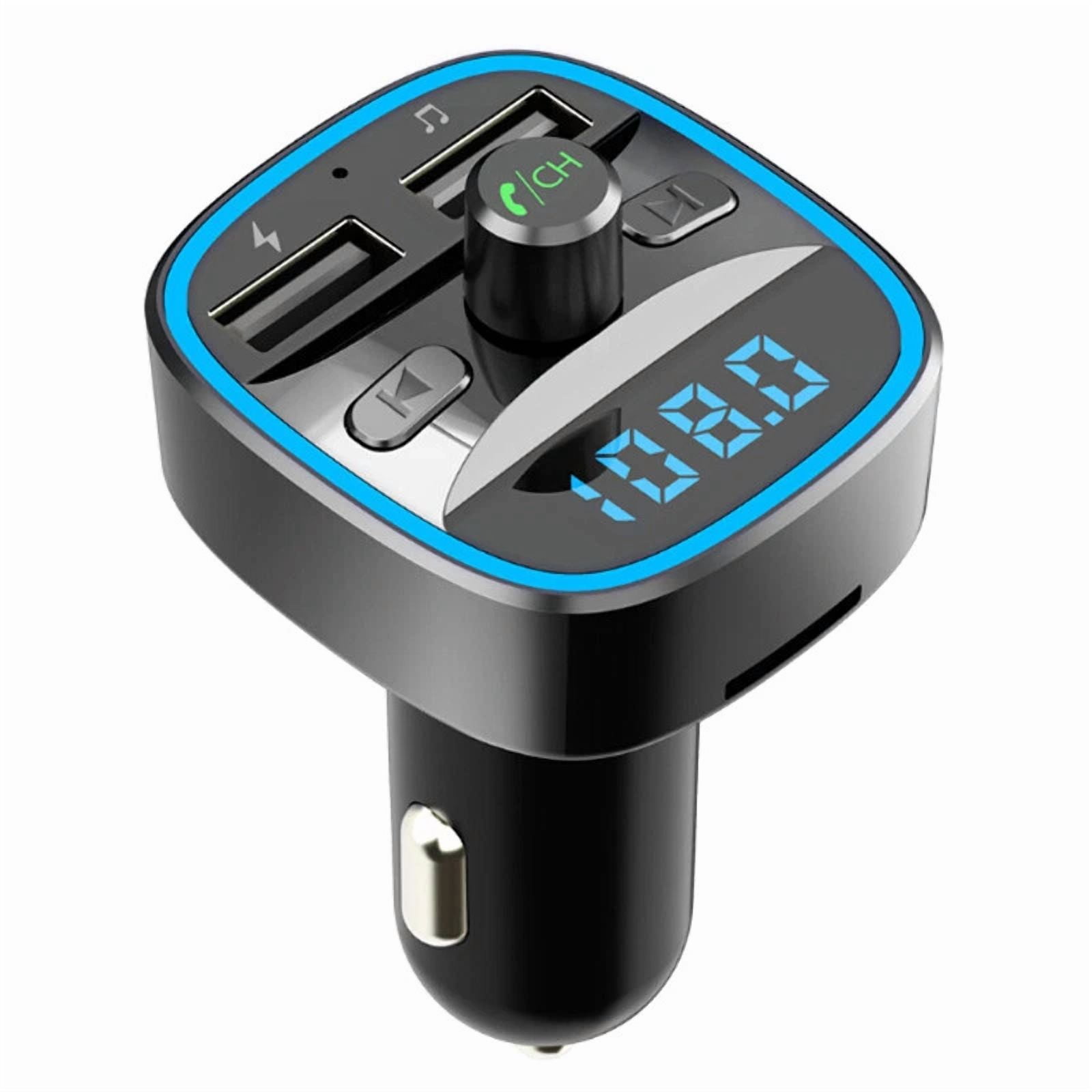 Rhea Bluetooth Car FM Transmitter Radio Adapter with QC3.0 Fast USB Charger (Black, 1 Pack) hpmqq