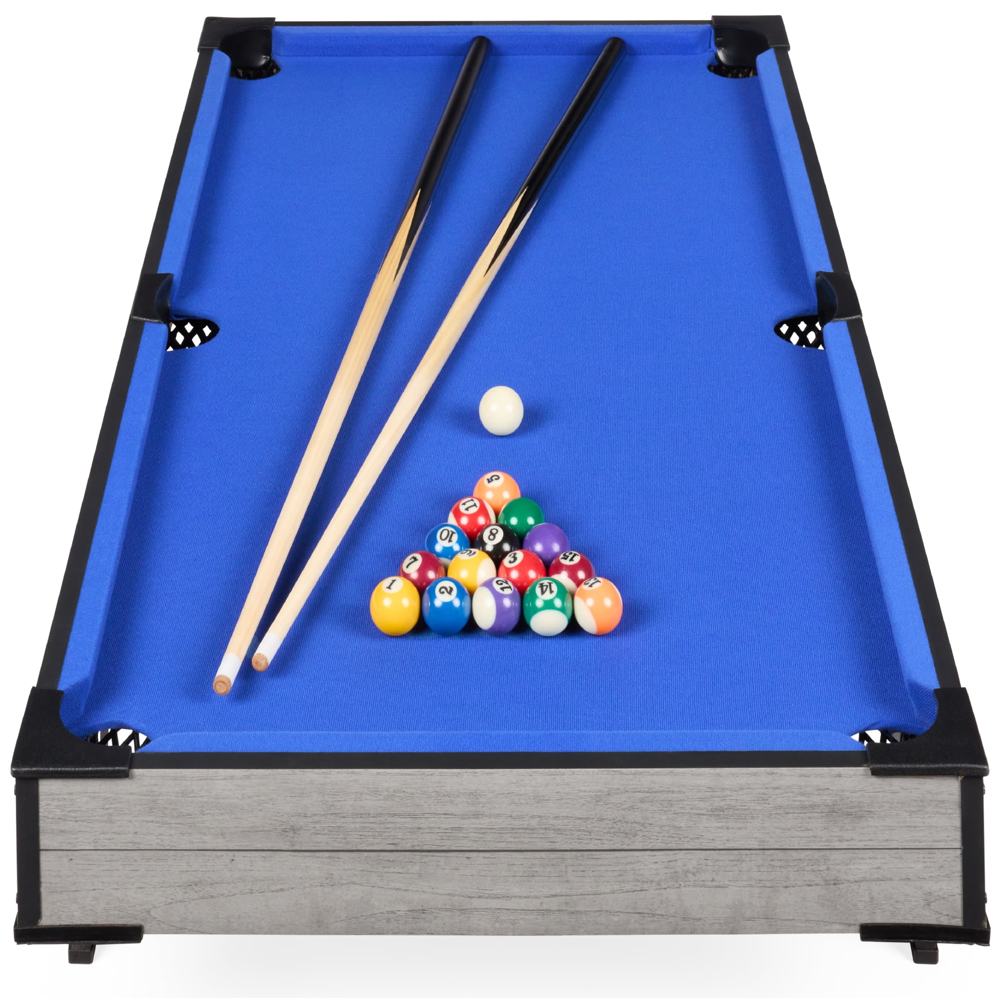 Best Choice Products Tabletop Billiard Table, Compact Pool Game Set with Accessories (Gray, 40 in) v7xdi