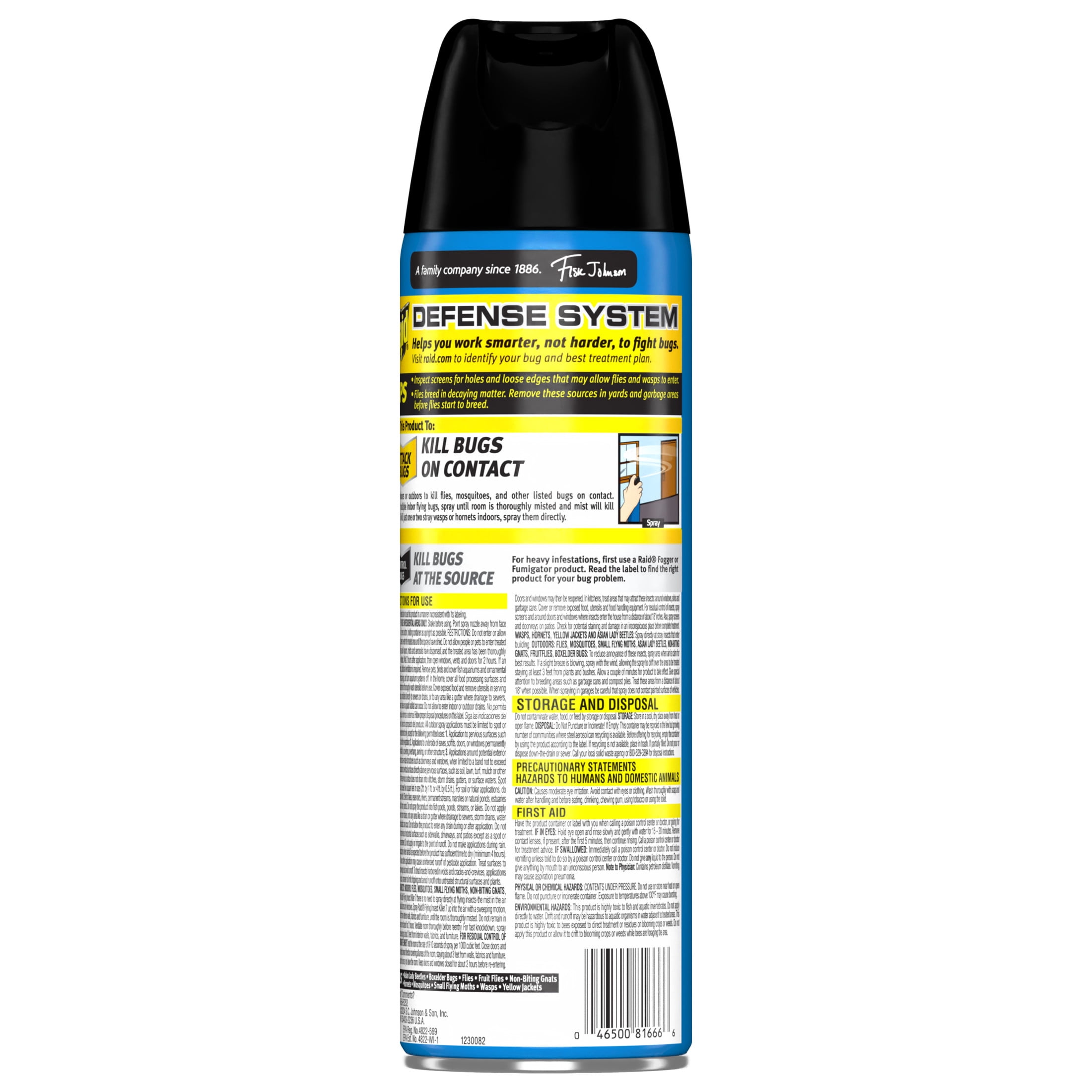 Raid Flying Insect Killer 7, Fast-Acting Bug Spray for Flies and Mosquitoes (Outdoor Fresh Scent, 18 oz) qel73