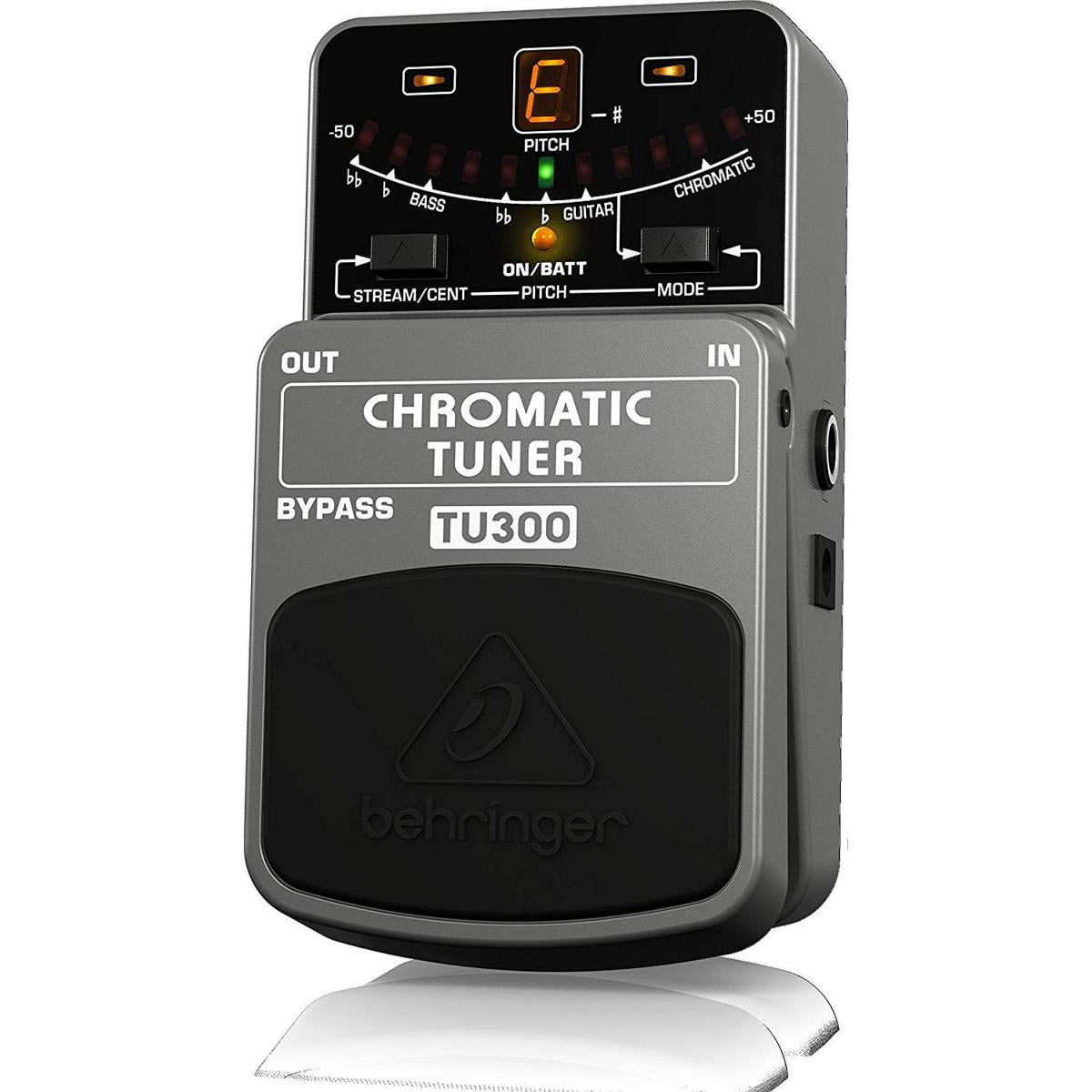 Behringer TU300 Chromatic Guitar and Bass Tuner Pedal (White, 1 Pack) i8p17