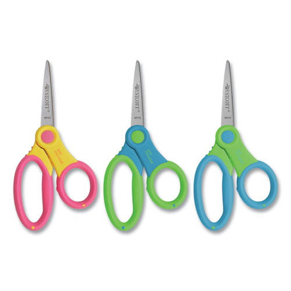 Westcott Ultra Soft Handle Scissors with Antimicrobial Protection (Assorted Colors, 5 in, 2-Pack) l7wyp