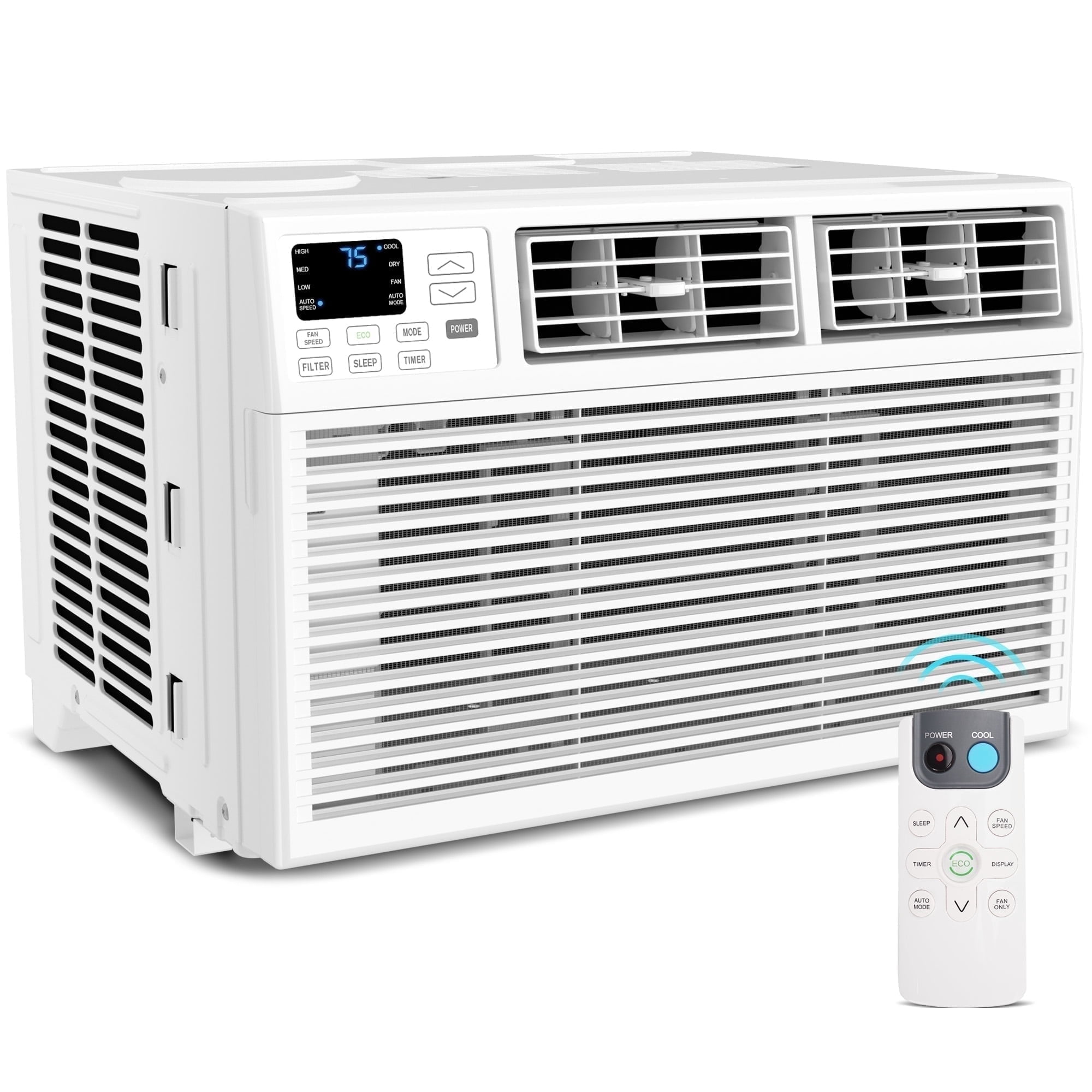 KissAir 10,000 BTU Window Air Conditioner with Remote Control (450 Sq. Ft Coverage) 9q6wf