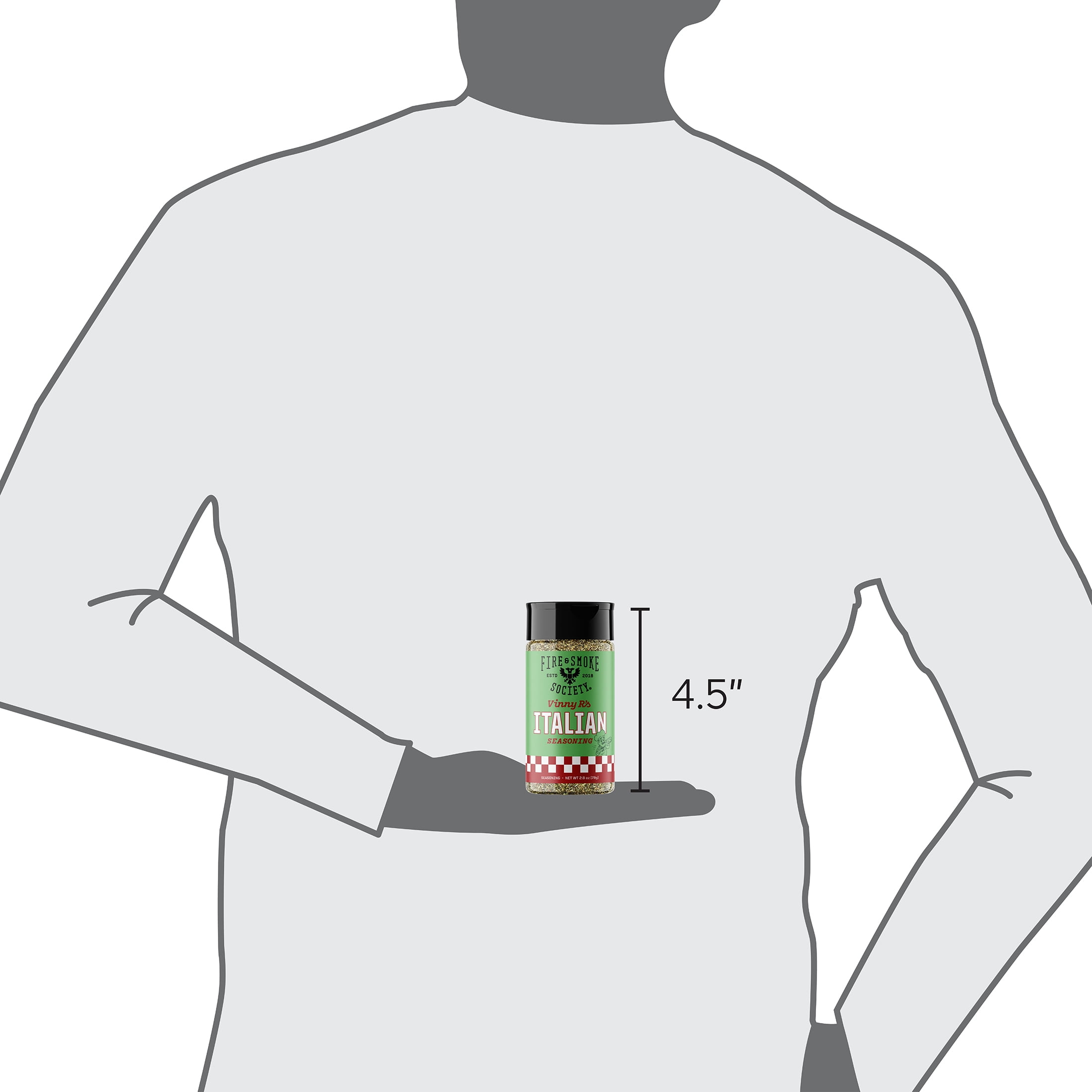 Fire & Smoke Society Vinny R's Italian Seasoning Blend, Salt-Free Herb Mix (2.8 oz) 3qrci