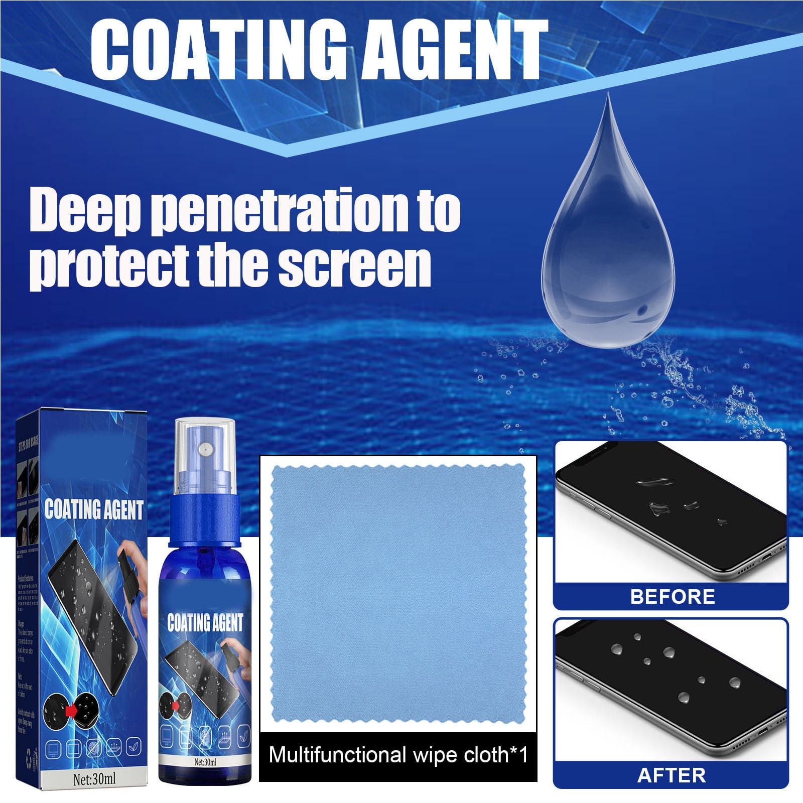 Qocolcyl Screen Cleaner Spray Kit for Electronics (8 fl oz) u9s2q