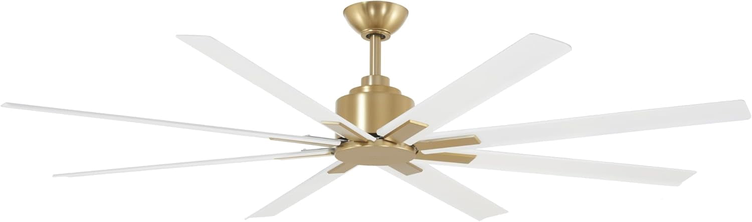 Minka-Aire Xtreme H2O 65-Inch Outdoor Ceiling Fan with DC Motor and Remote Control (Soft Brass, White Blades) 01pef